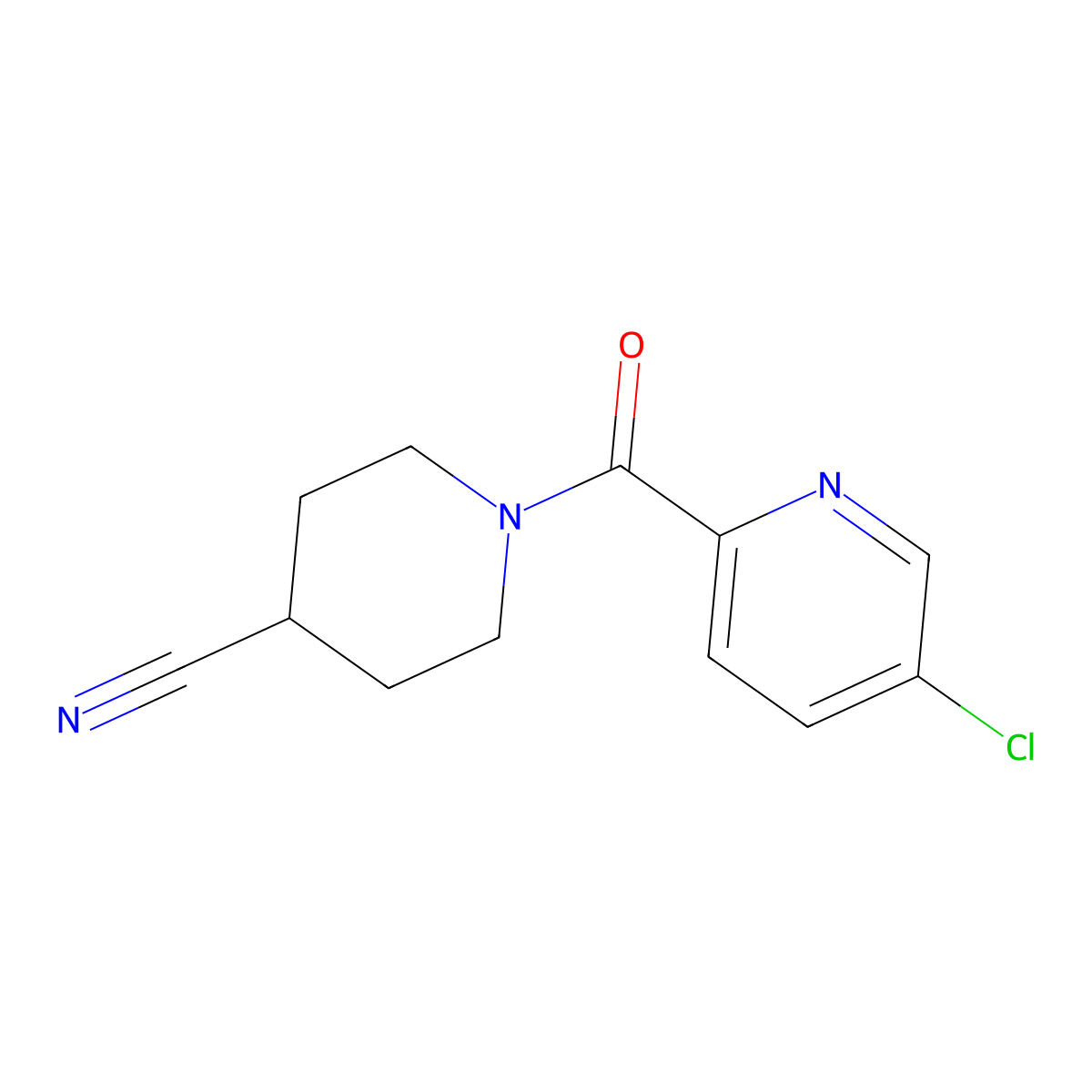 1-(5-Chloropicolinoyl)piperidine-4-carbonitrile molecular structure, CAS 1289078-53-0
