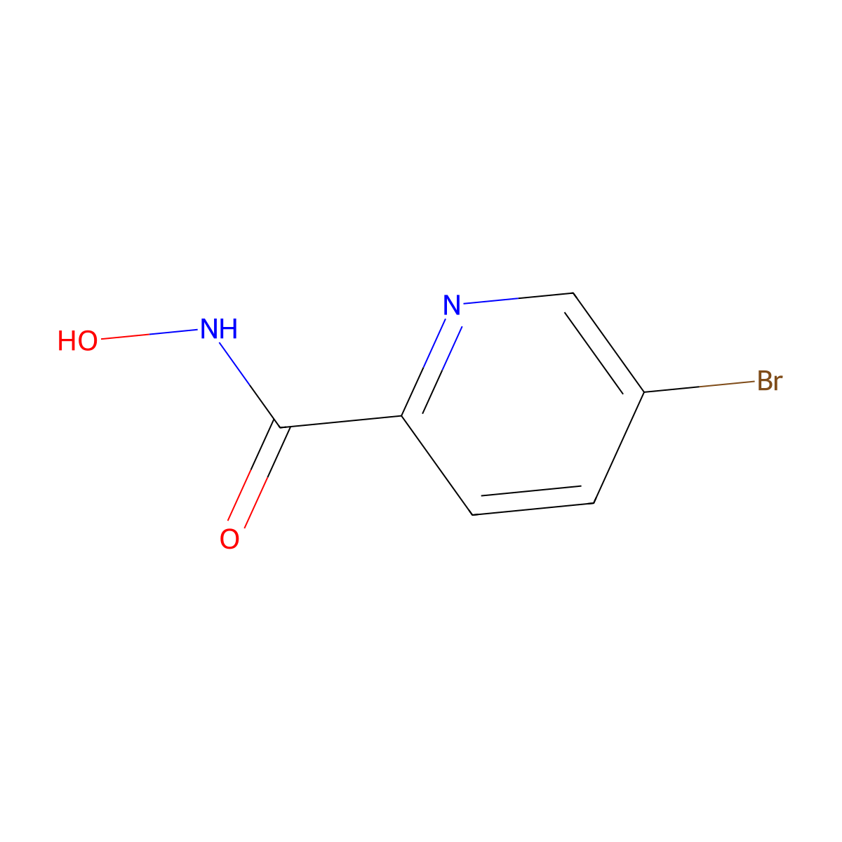5-bromo-N-hydroxypyridine-2-carboxamide molecular structure, CAS 1289080-76-7