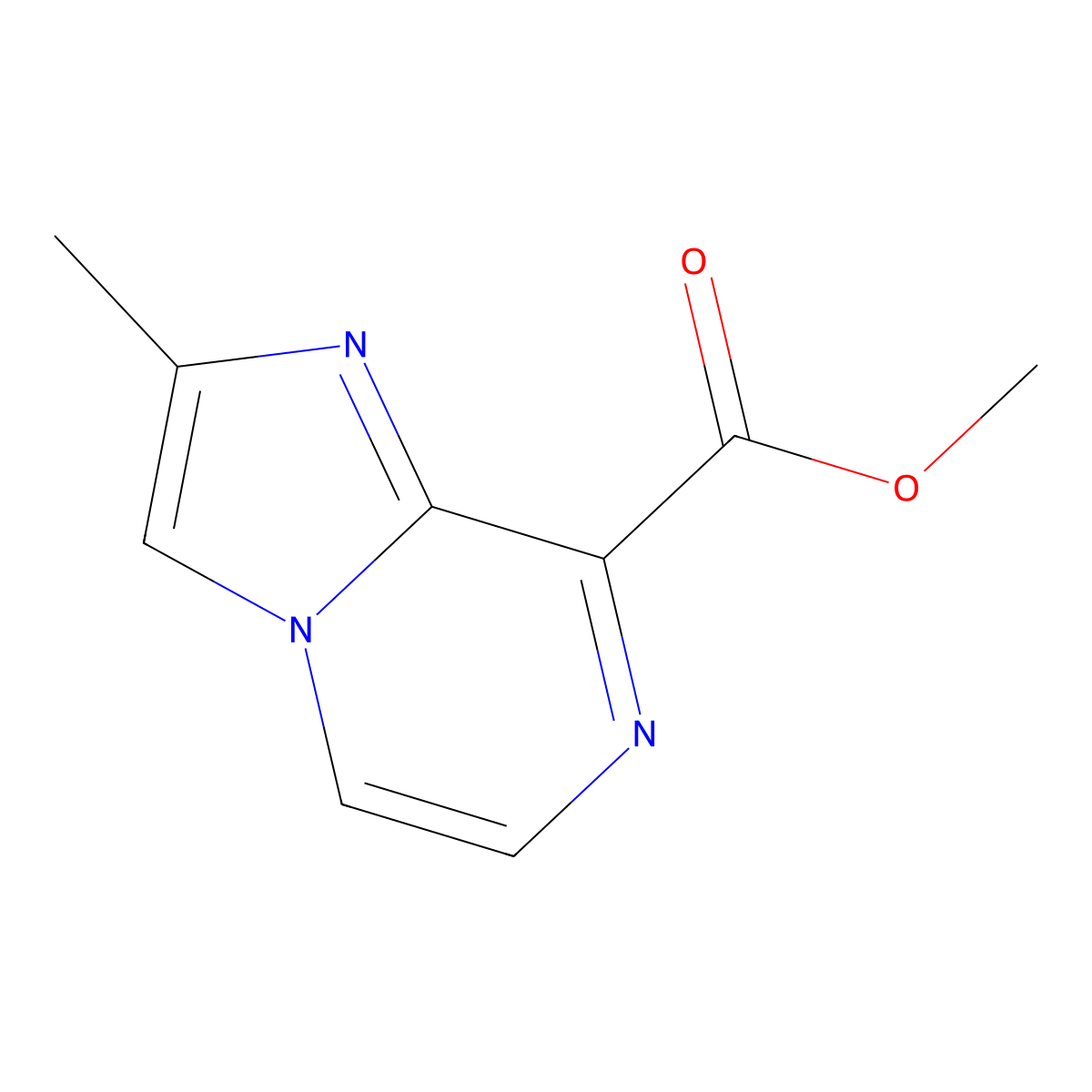 Methyl 2-methylimidazo[1,2-a]pyrazine-8-carboxylate molecular structure, CAS 1289082-52-5