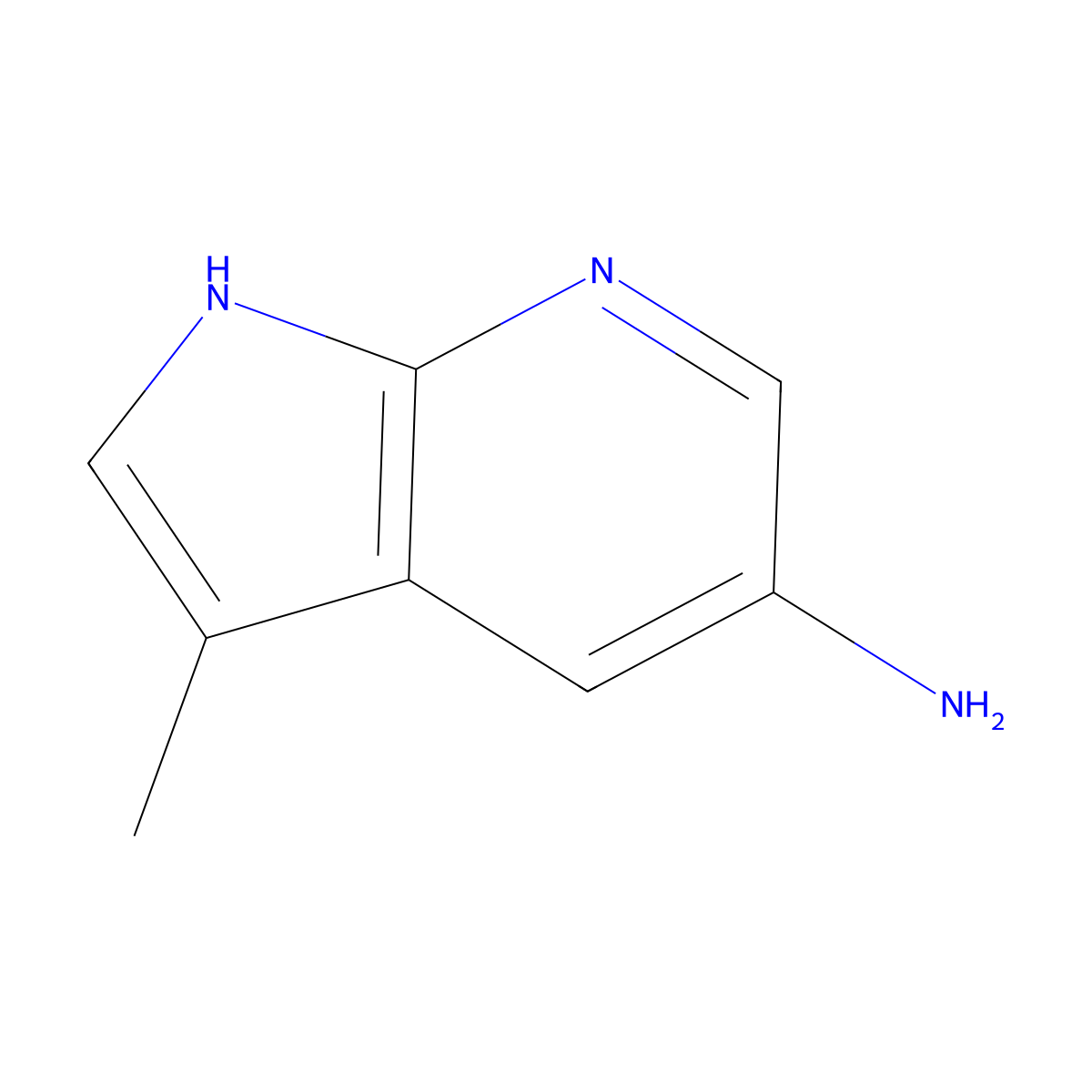 3-Methyl-1H-pyrrolo[2,3-B]pyridin-5-amine molecular structure, CAS 1289082-81-0