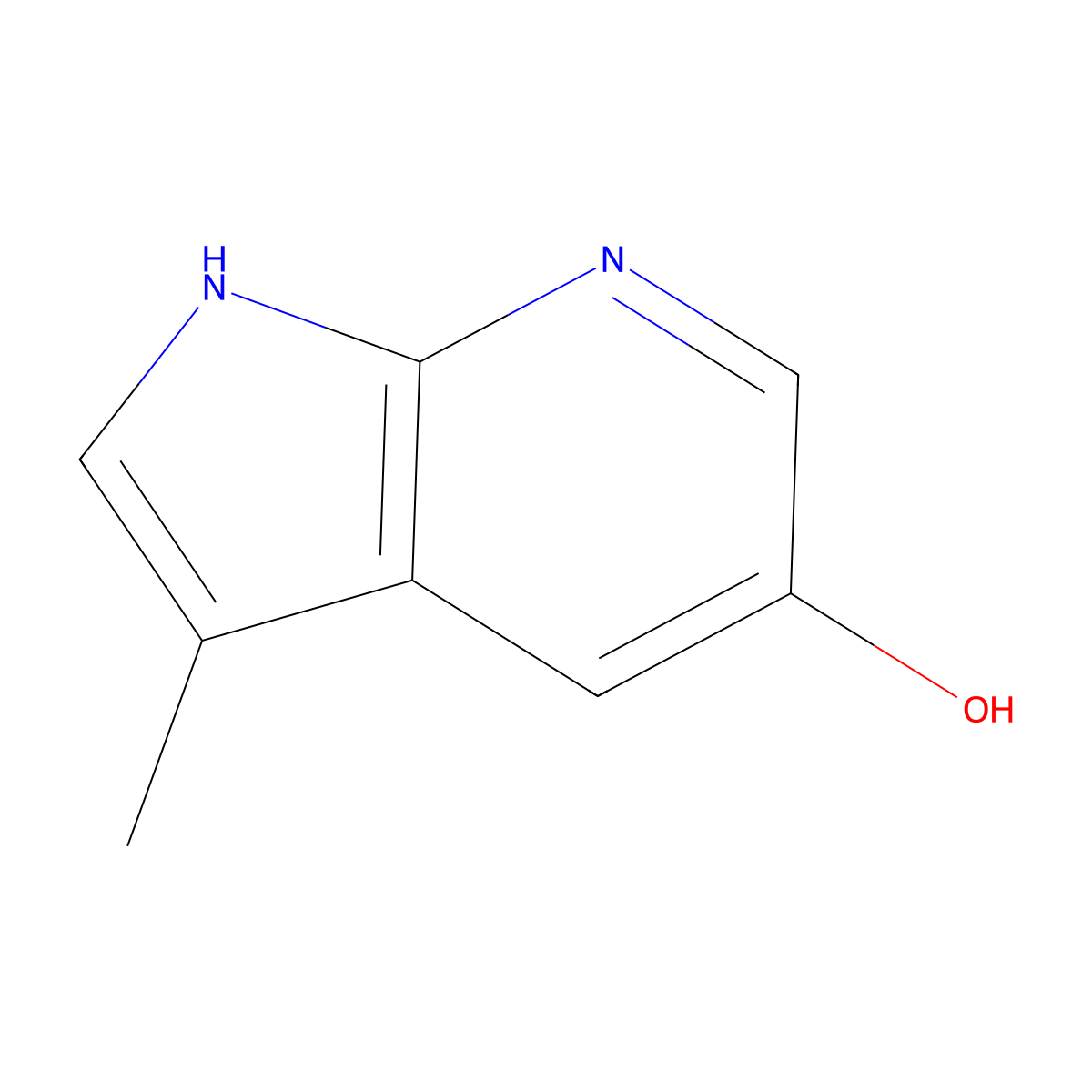 3-methyl-1H-pyrrolo[2,3-b]pyridin-5-ol molecular structure, CAS 1289082-87-6