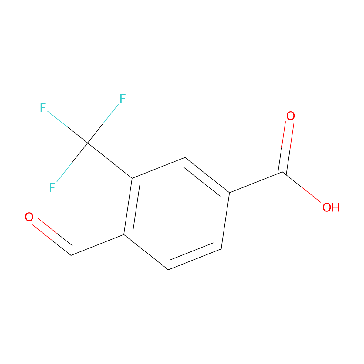 4-Formyl-3-(trifluoromethyl)benzoic acid molecular structure, CAS 1289083-41-5