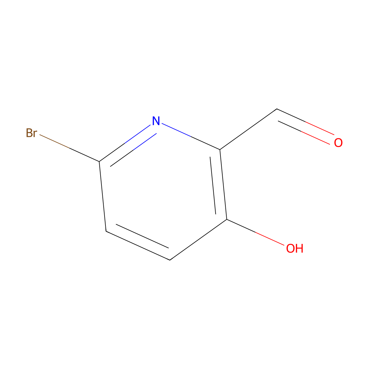 6-Bromo-3-hydroxypicolinaldehyde molecular structure, CAS 1289087-00-8