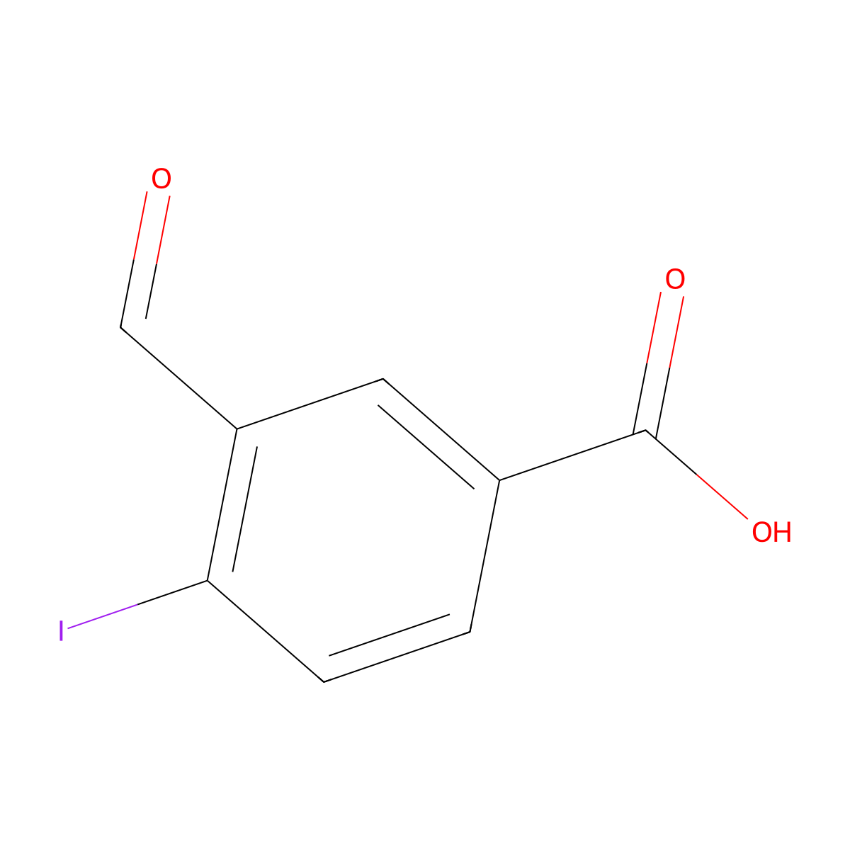3-Formyl-4-iodobenzoic acid molecular structure, CAS 1289087-01-9