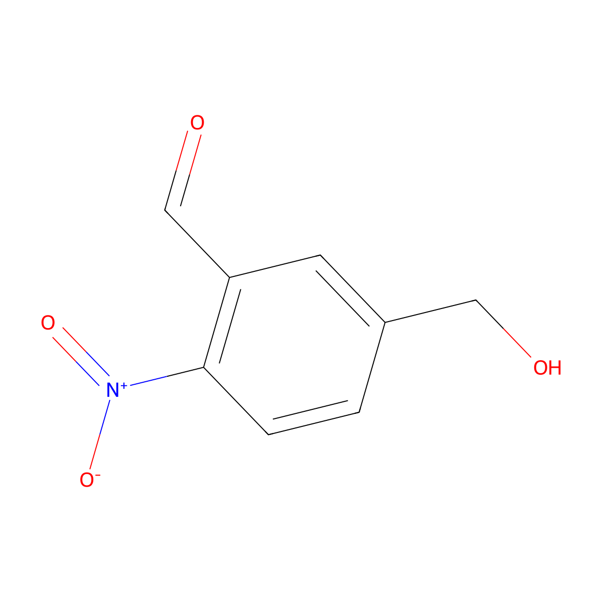 5-(Hydroxymethyl)-2-nitrobenzaldehyde molecular structure, CAS 1289087-44-0