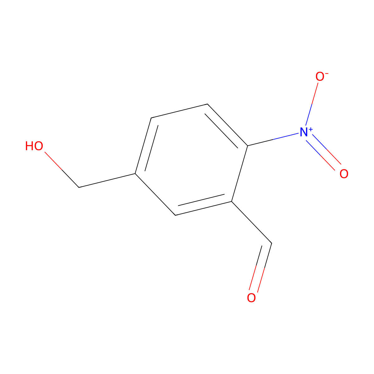 5-(Hydroxymethyl)-2-nitrobenzaldehyde molecular structure, CAS 1289087-44-0