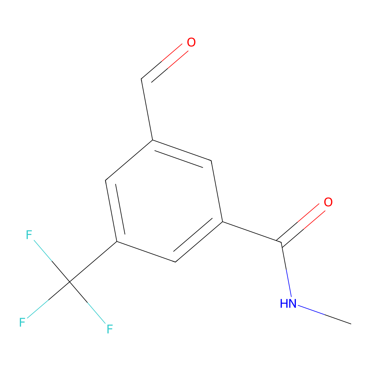 3-Formyl-N-methyl-5-(trifluoromethyl)benzamide molecular structure, CAS 1289088-05-6