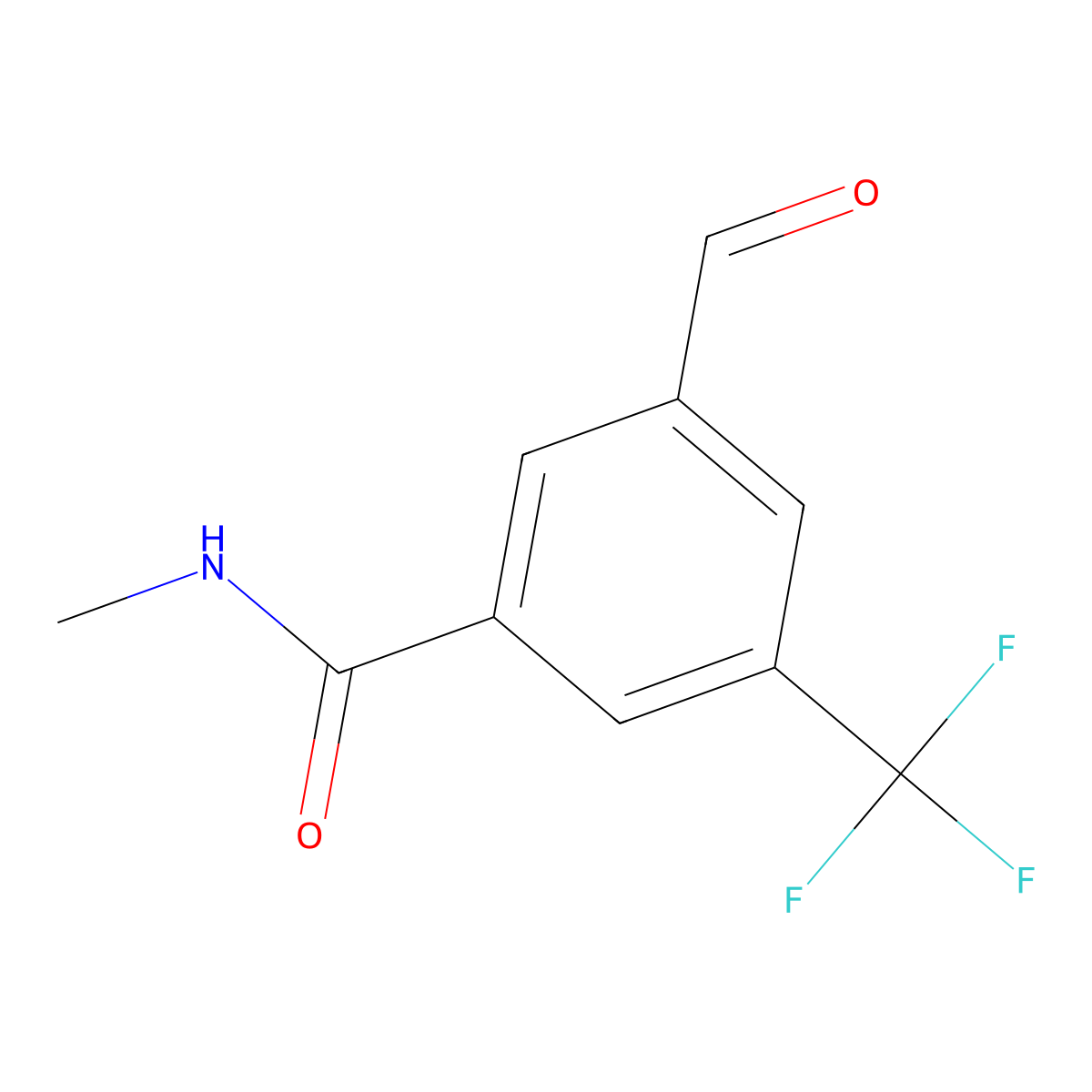 3-Formyl-N-methyl-5-(trifluoromethyl)benzamide molecular structure, CAS 1289088-05-6