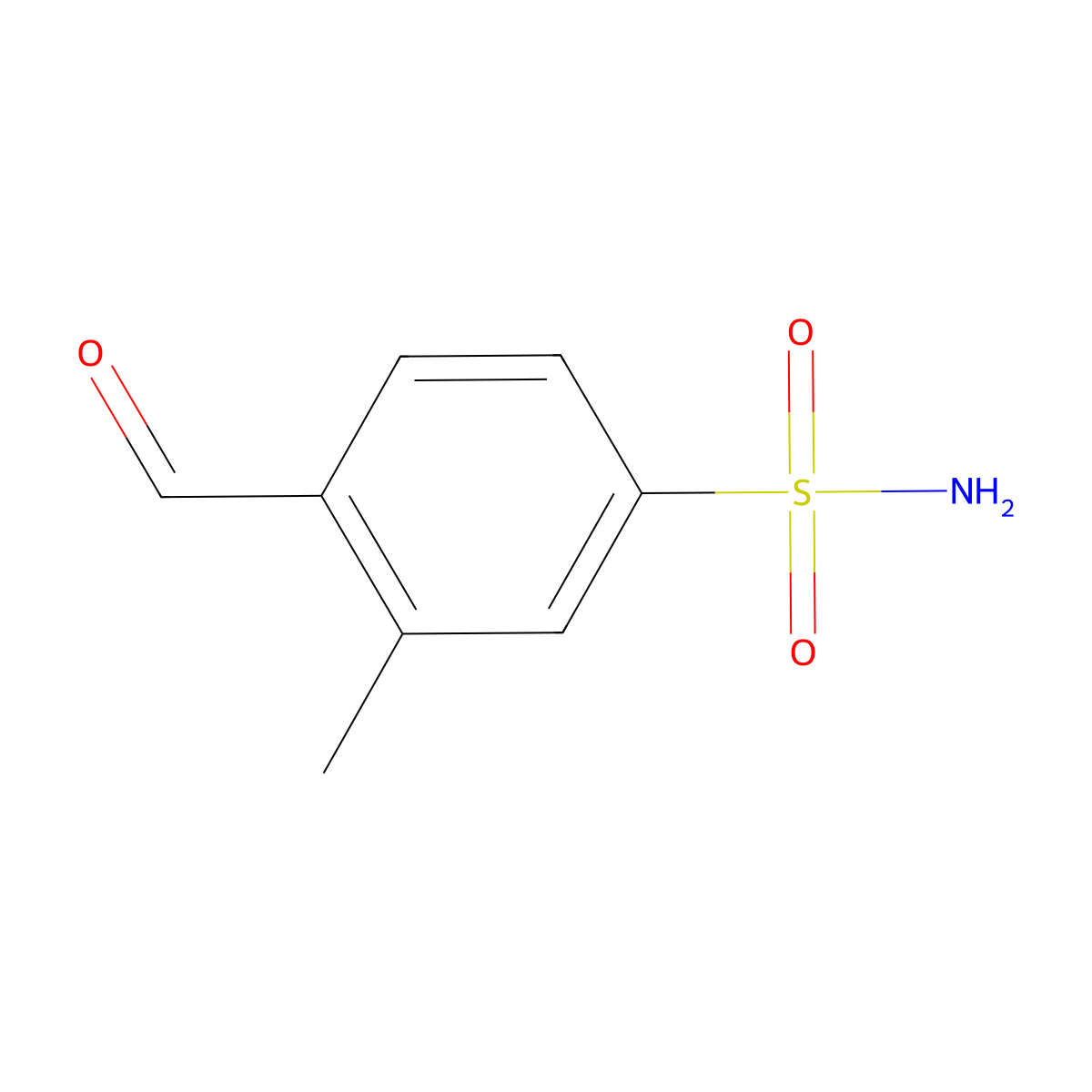 4-Formyl-3-methylbenzene-1-sulfonamide molecular structure, CAS 1289089-05-9