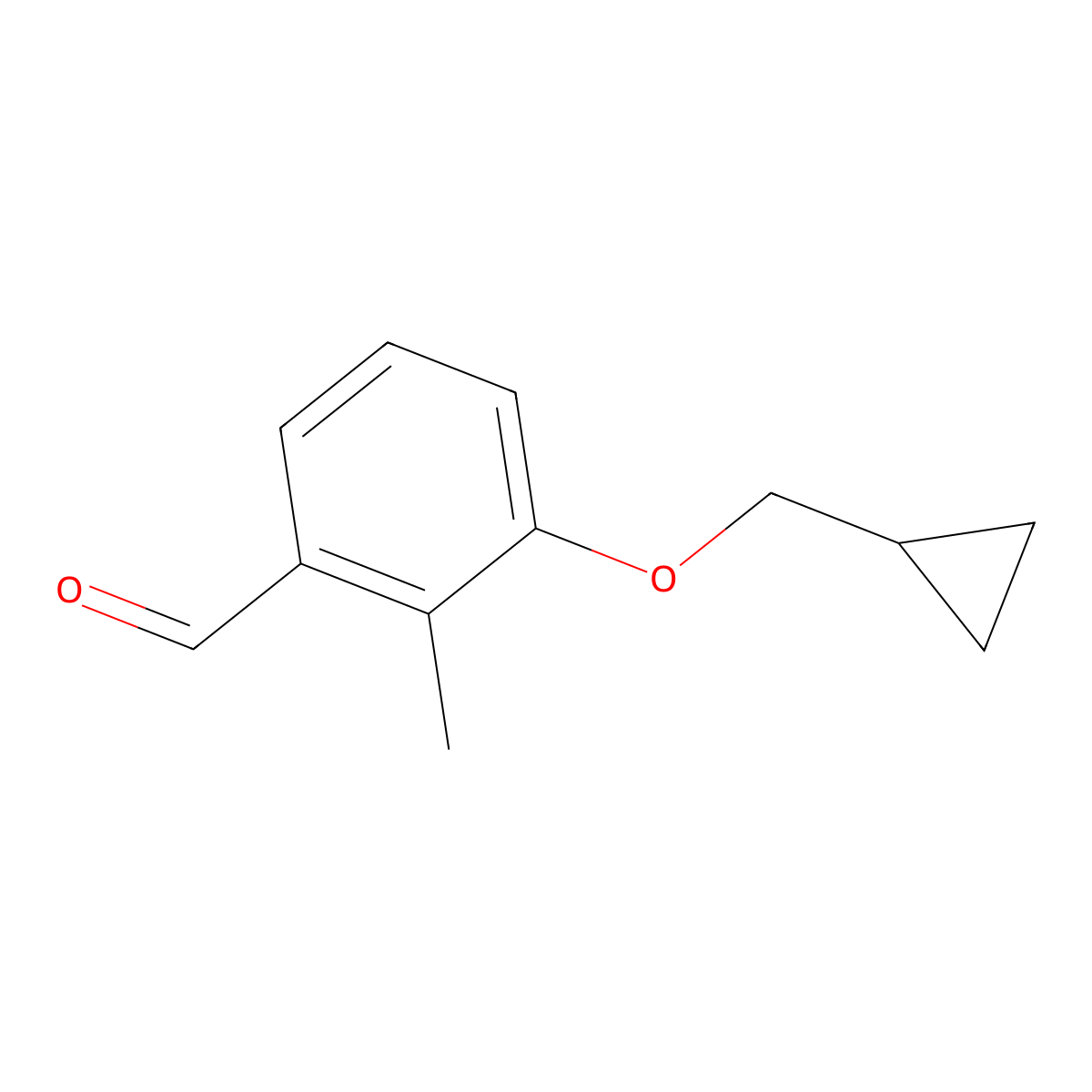 3-(Cyclopropylmethoxy)-2-methylbenzaldehyde molecular structure, CAS 1289089-08-2