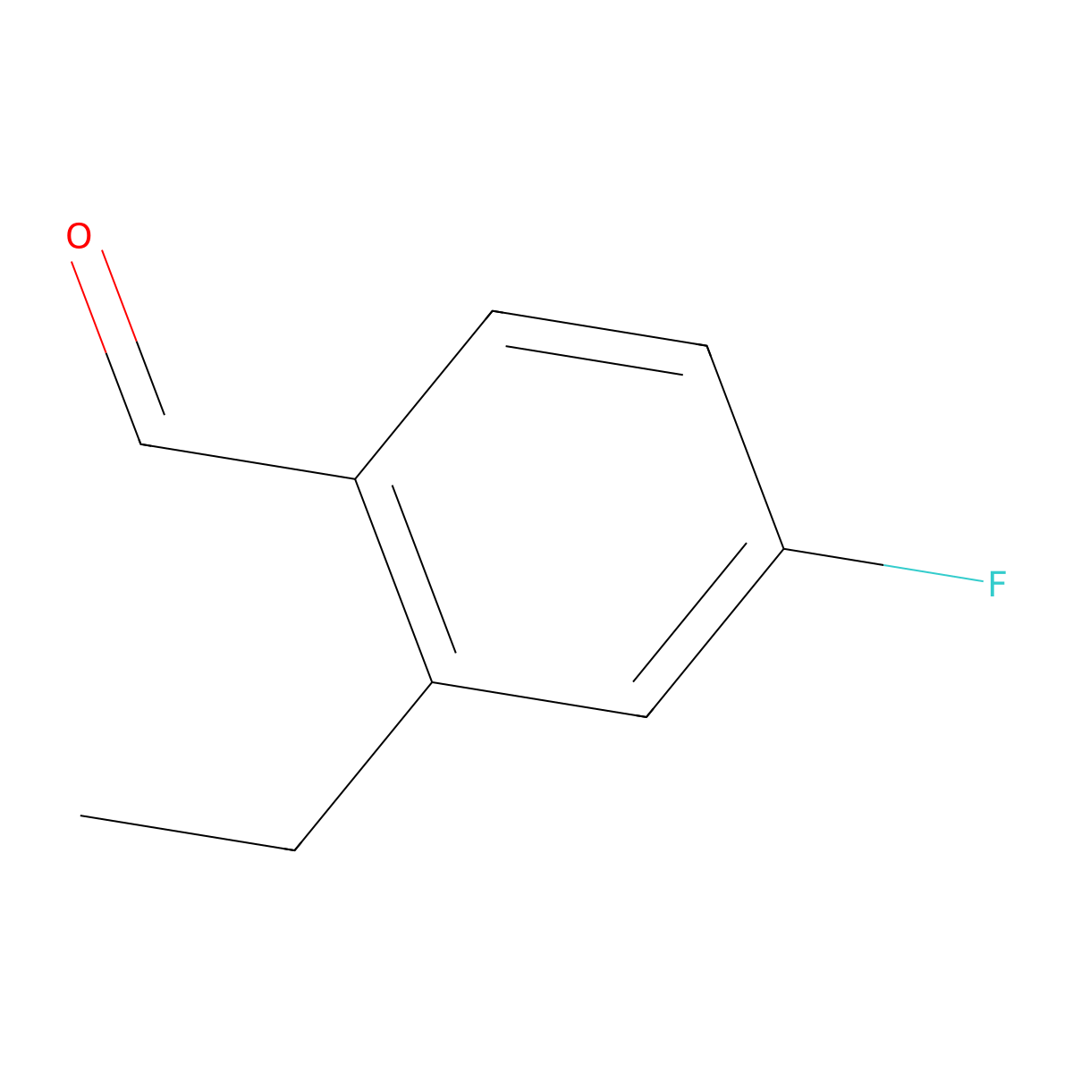 2-Ethyl-4-fluorobenzaldehyde molecular structure, CAS 1289089-09-3