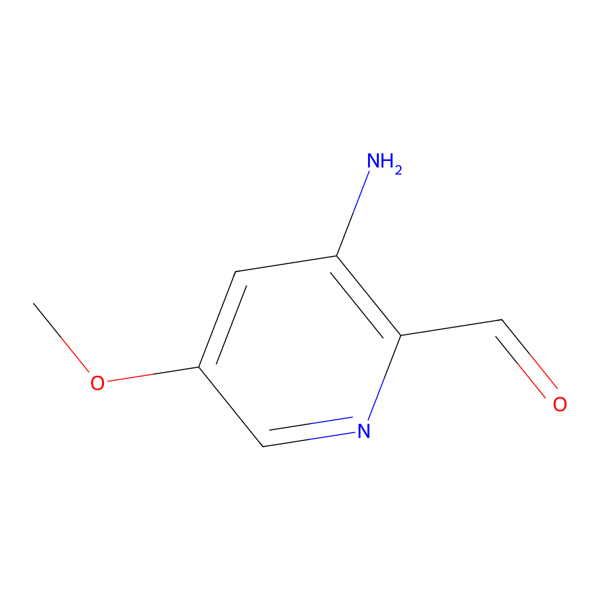 3-Amino-5-methoxypyridine-2-carbaldehyde molecular structure, CAS 1289089-54-8