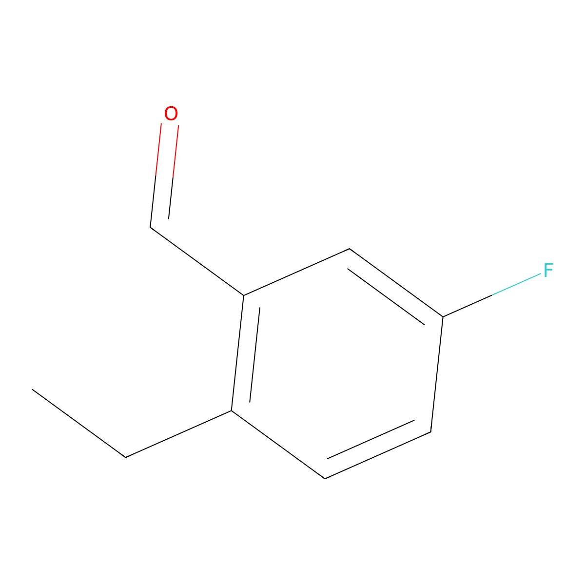 2-Ethyl-5-fluorobenzaldehyde molecular structure, CAS 1289090-16-9