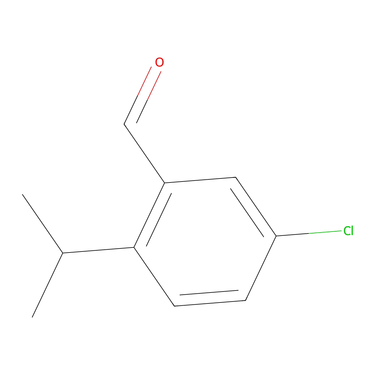 5-Chloro-2-(1-methylethyl)benzaldehyde molecular structure, CAS 1289090-35-2