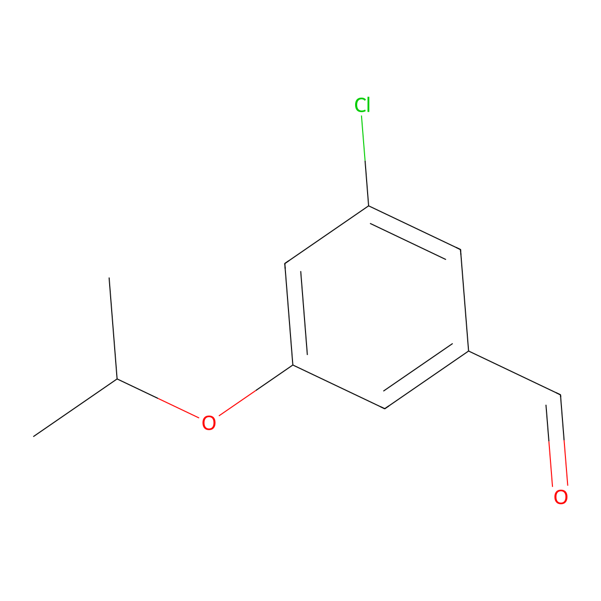 3-Chloro-5-isopropoxybenzaldehyde molecular structure, CAS 1289091-53-7