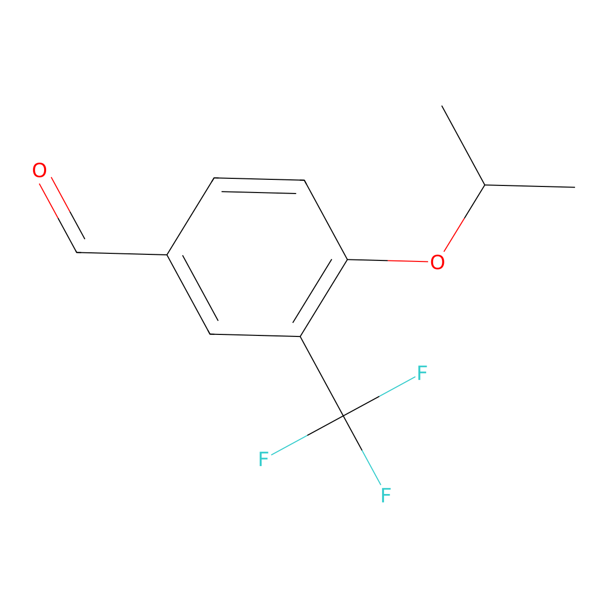4-Isopropoxy-3-(trifluoromethyl)benzaldehyde molecular structure, CAS 1289092-04-1