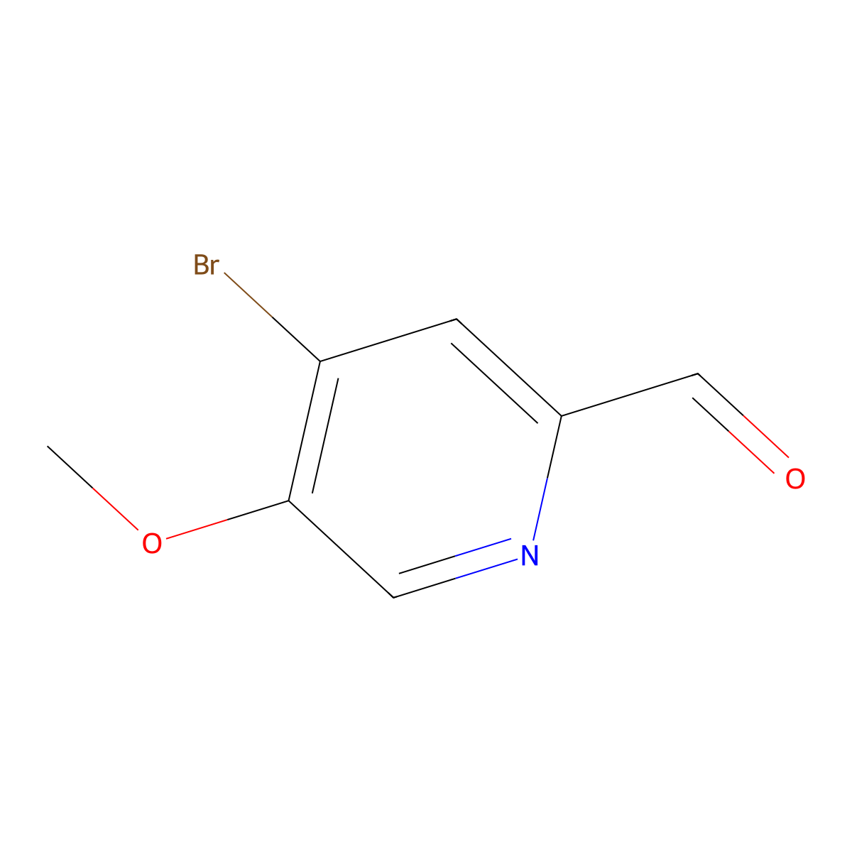 4-Bromo-5-methoxypyridine-2-carbaldehyde molecular structure, CAS 1289092-48-3