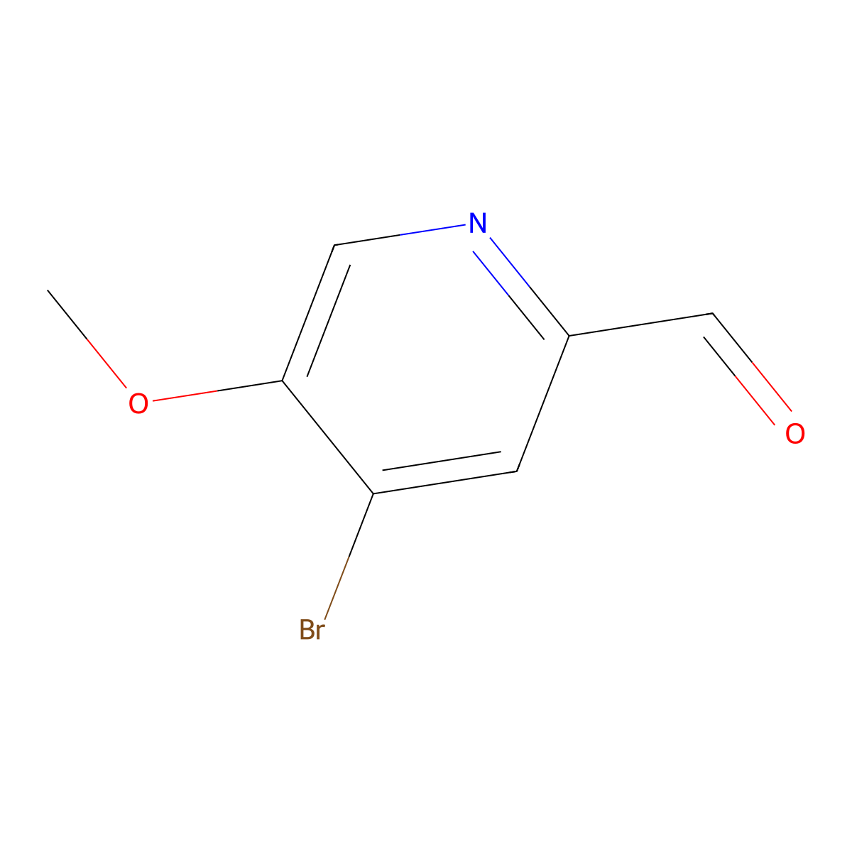 4-Bromo-5-methoxypyridine-2-carbaldehyde molecular structure, CAS 1289092-48-3