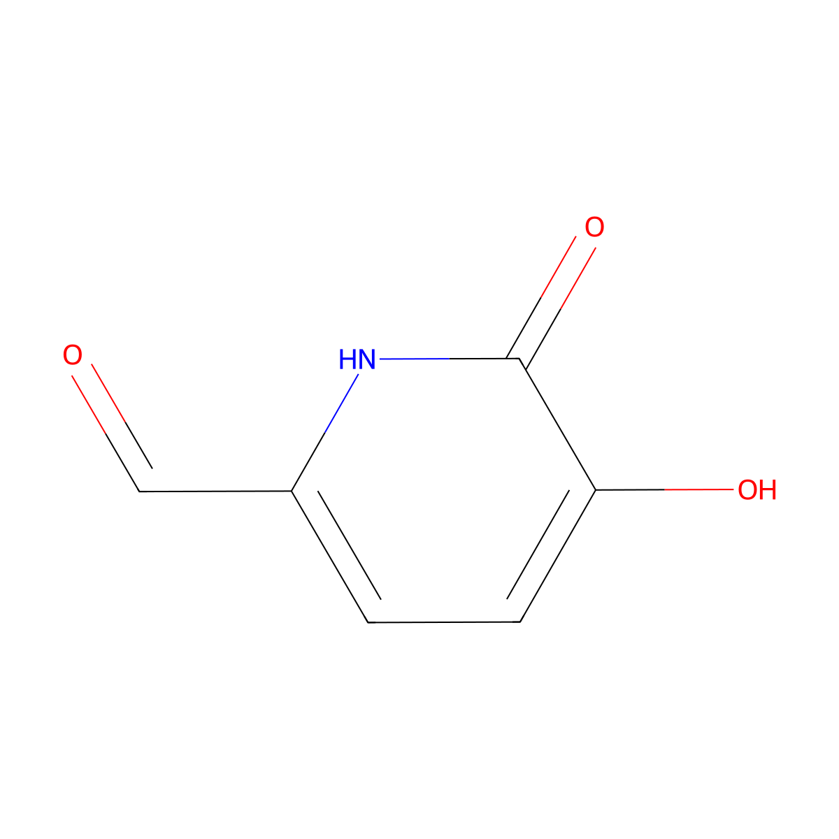 5,6-Dihydroxypyridine-2-carbaldehyde molecular structure, CAS 1289094-38-7