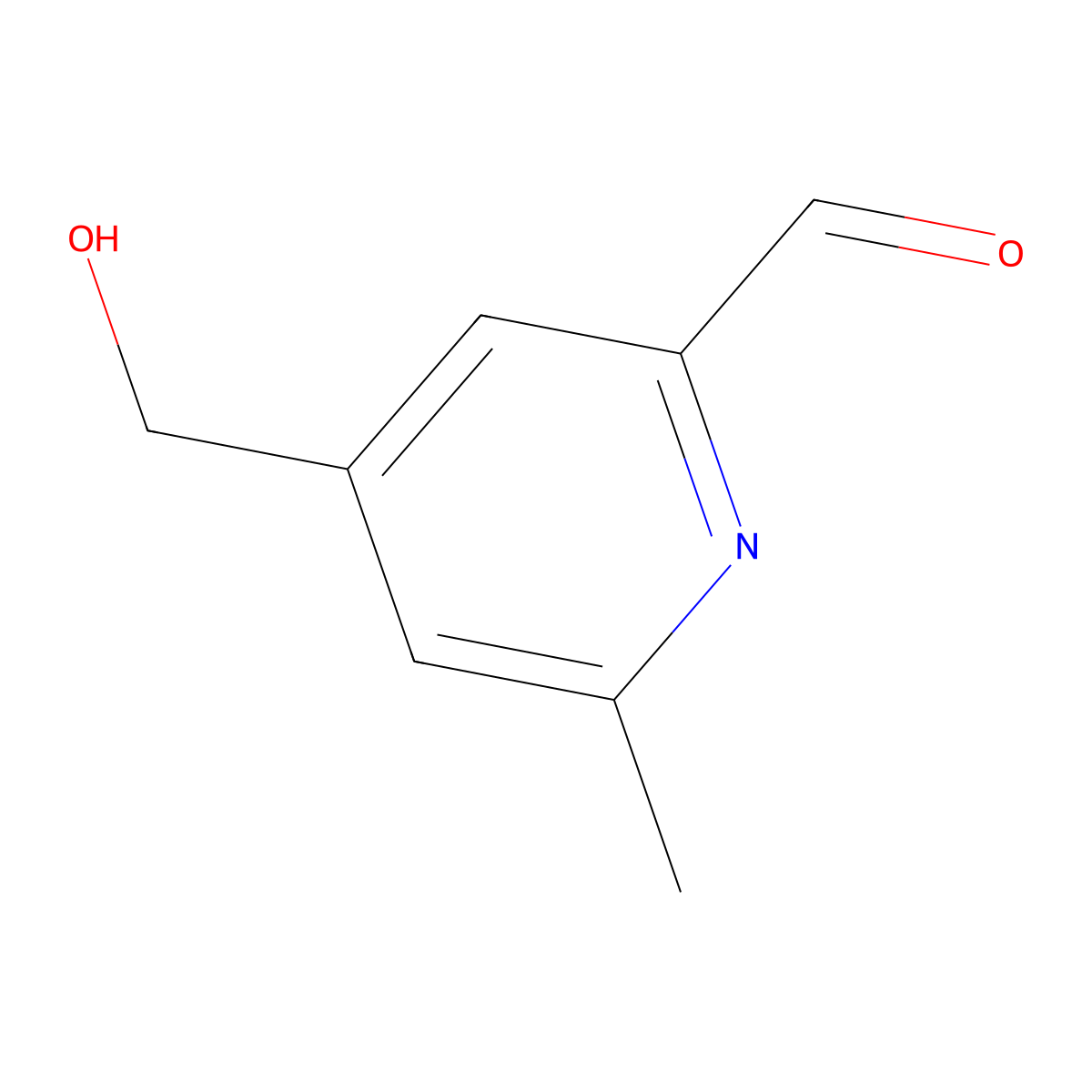 4-(Hydroxymethyl)-6-methylpyridine-2-carbaldehyde molecular structure, CAS 1289094-97-8