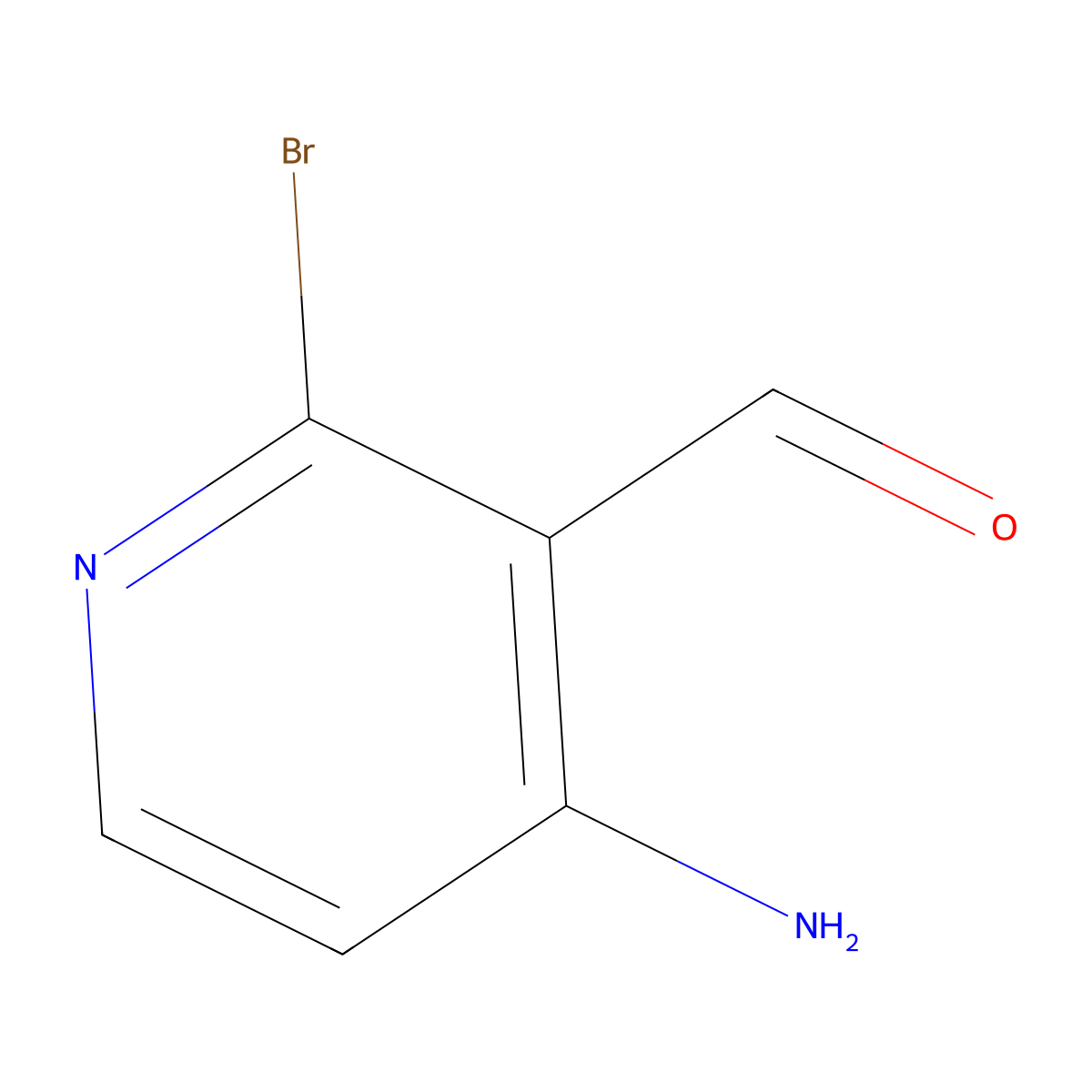 4-Amino-2-bromonicotinaldehyde molecular structure, CAS 1289096-17-8