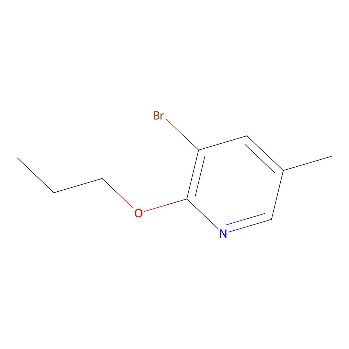 3-Bromo-5-methyl-2-propoxypyridine molecular structure, CAS 1289096-91-8