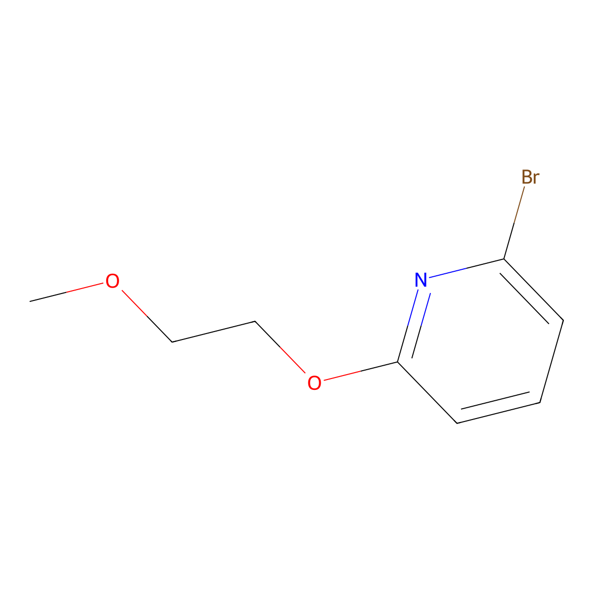 2-Bromo-6-(2-methoxyethoxy)pyridine molecular structure, CAS 1289097-54-6