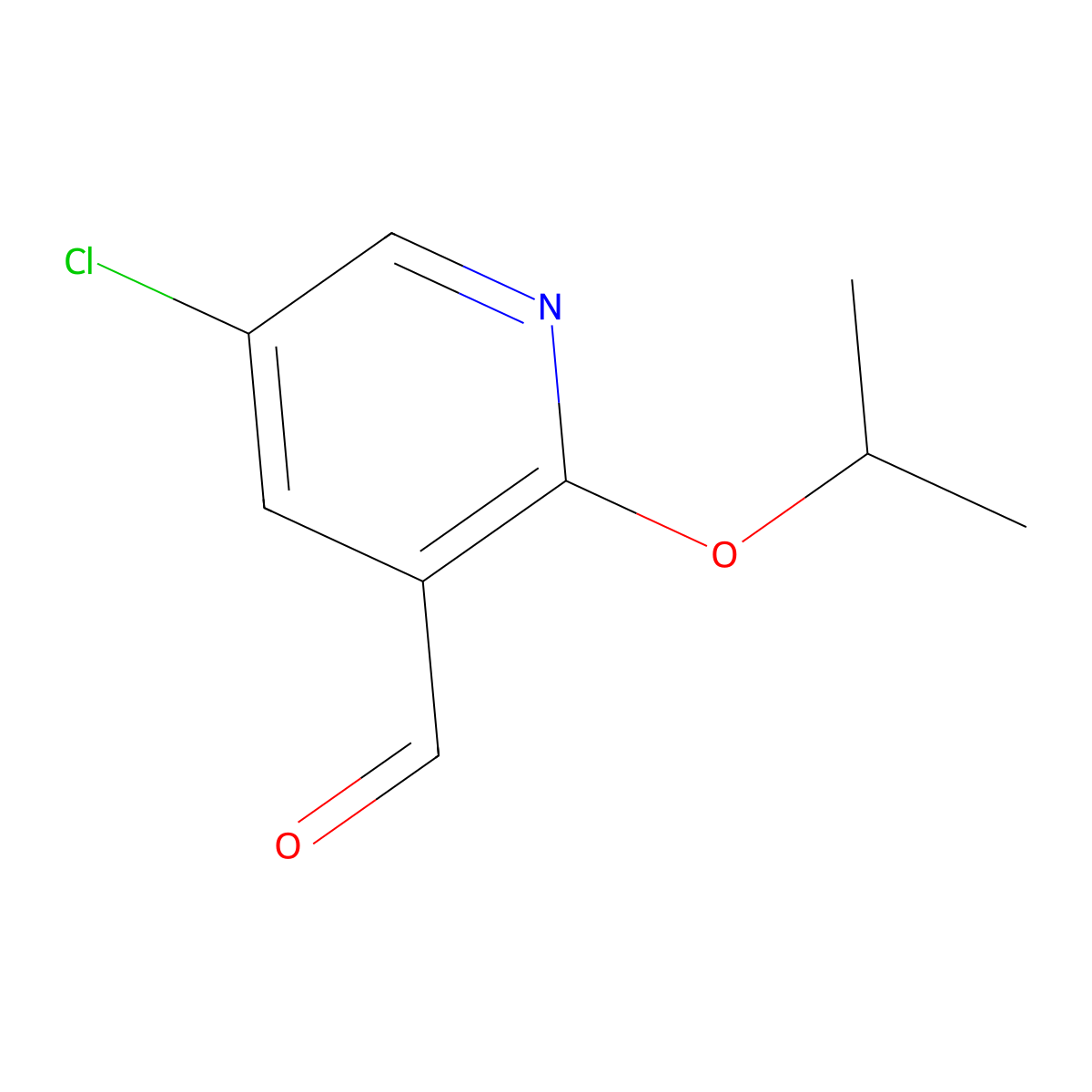 5-Chloro-2-isopropoxynicotinaldehyde molecular structure, CAS 1289100-13-5