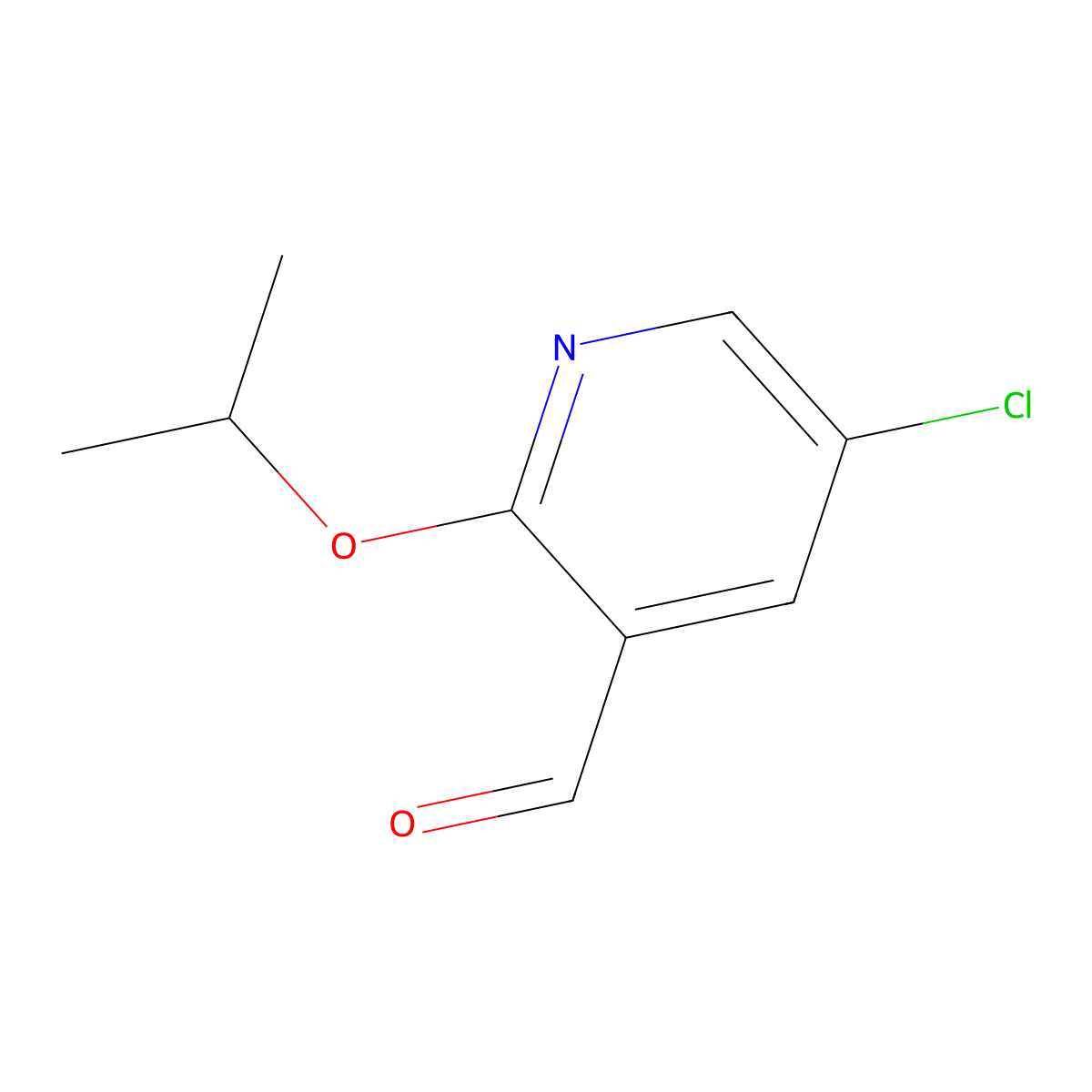 5-Chloro-2-isopropoxynicotinaldehyde molecular structure, CAS 1289100-13-5
