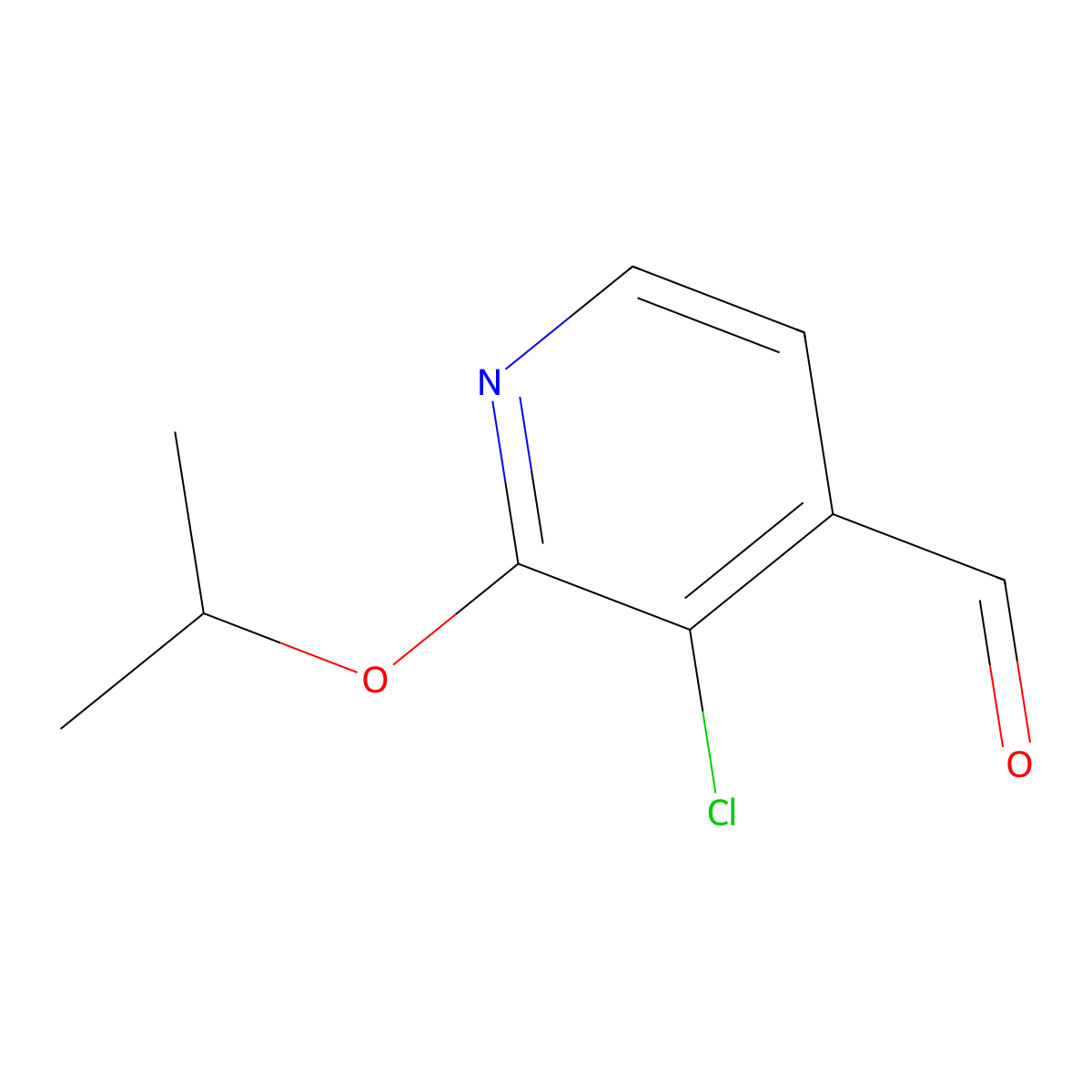 3-Chloro-2-isopropoxyisonicotinaldehyde molecular structure, CAS 1289102-27-7