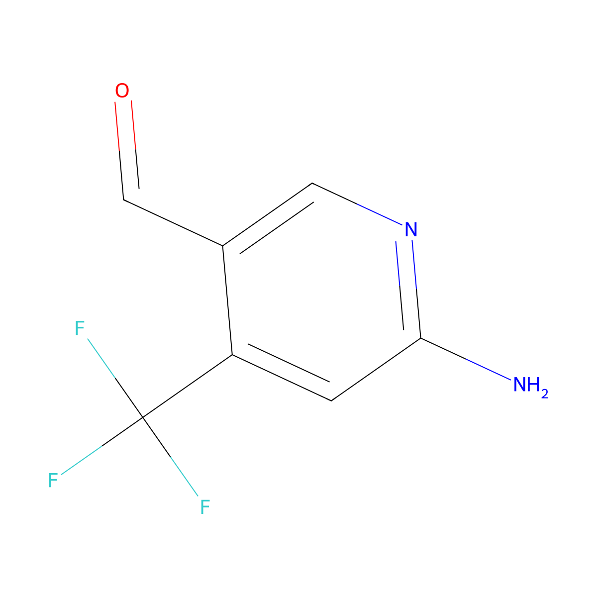 6-Amino-4-(trifluoromethyl)nicotinaldehyde molecular structure, CAS 1289102-99-3