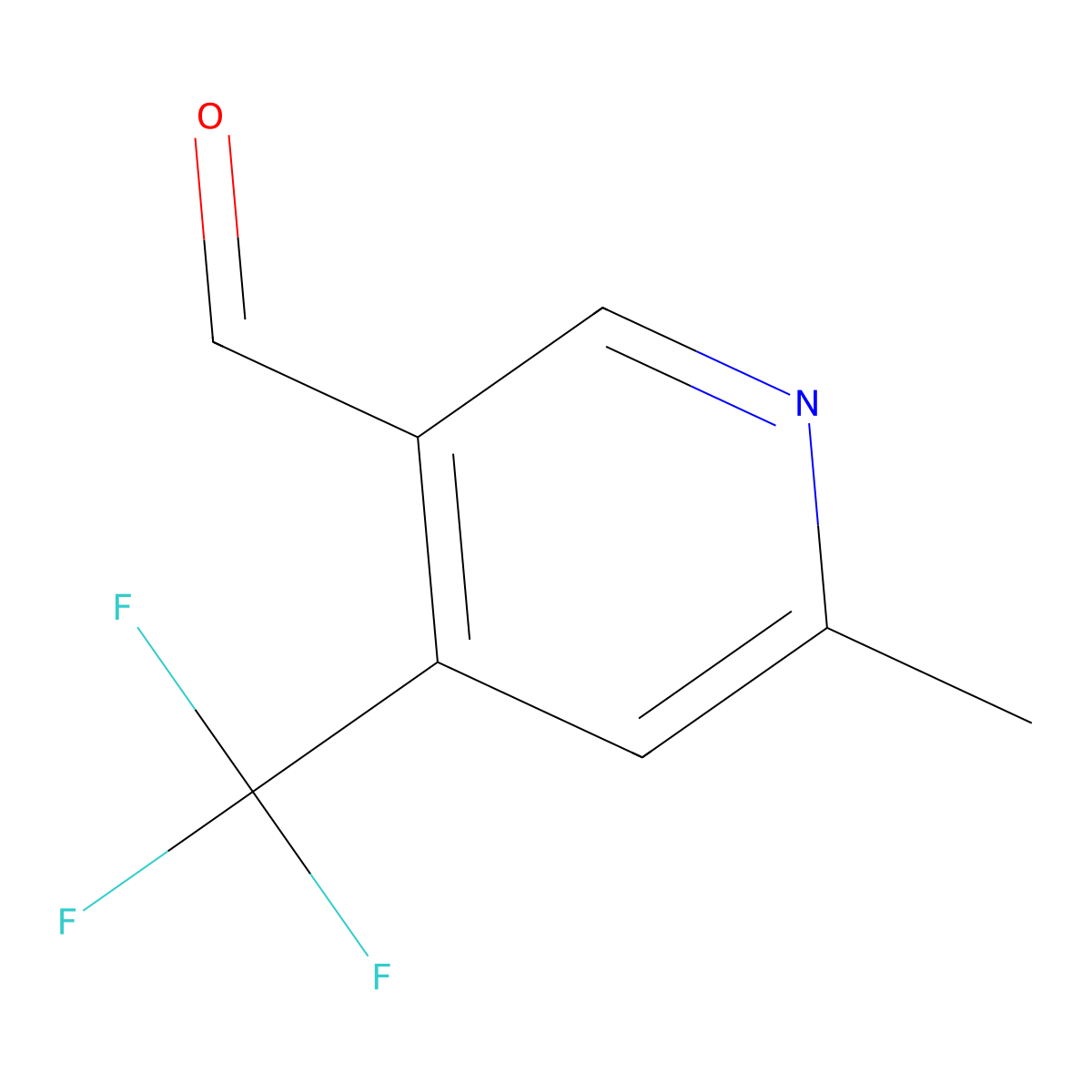 6-Methyl-4-trifluoromethyl-pyridine-3-carbaldehyde molecular structure, CAS 1289103-14-5