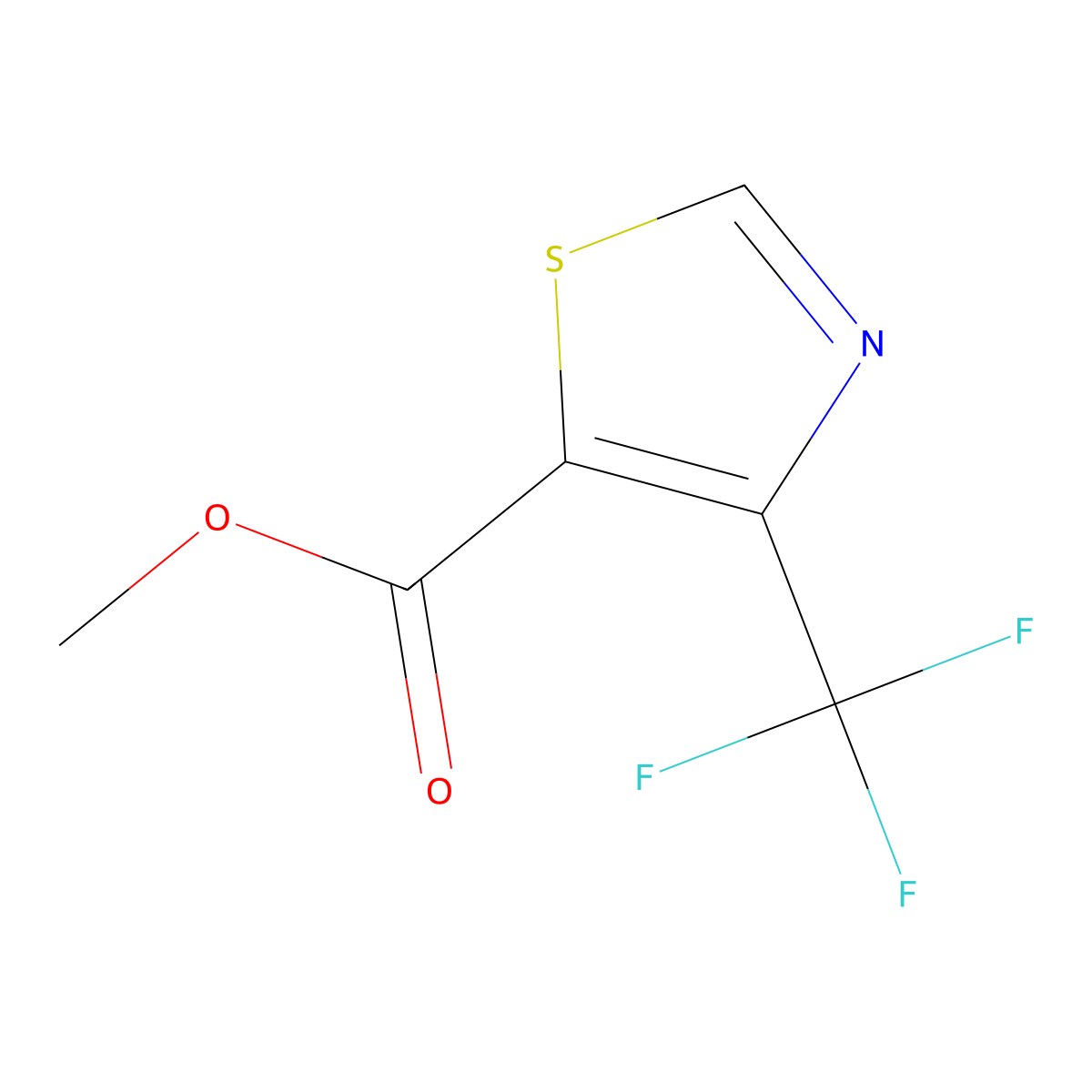 Methyl 4-(trifluoromethyl)thiazole-5-carboxylate molecular structure, CAS 1289104-53-5