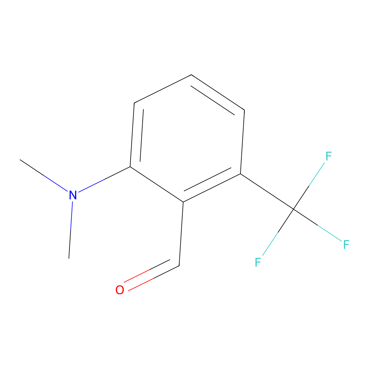 2-(Dimethylamino)-6-(trifluoromethyl)benzaldehyde molecular structure, CAS 1289105-10-7