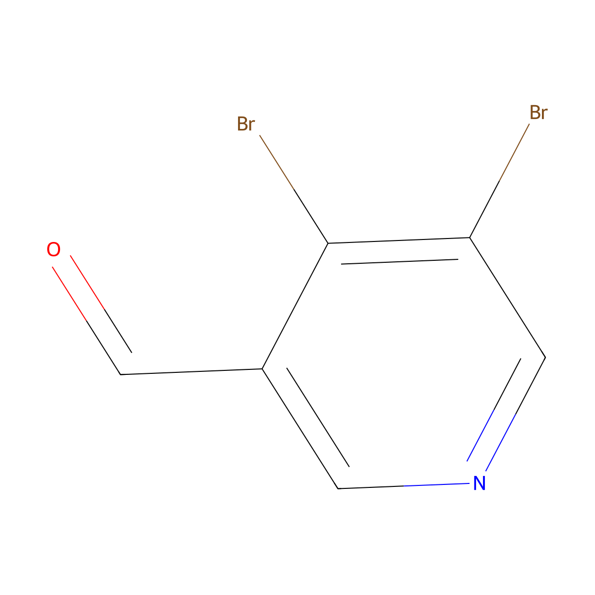 4,5-Dibromopyridine-3-carbaldehyde molecular structure, CAS 1289105-96-9