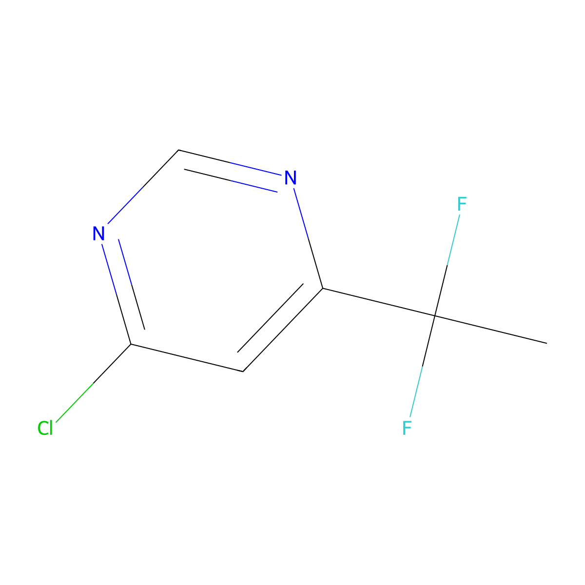 4-Chloro-6-(1,1-difluoroethyl)pyrimidine molecular structure, CAS 1289106-68-8