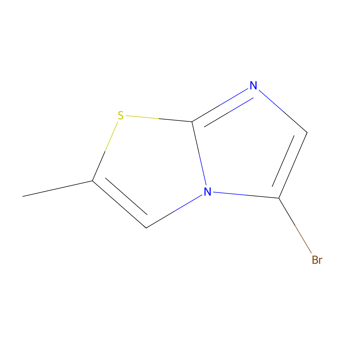 5-Bromo-2-methylimidazo[2,1-b][1,3]thiazole molecular structure, CAS 1289109-19-8