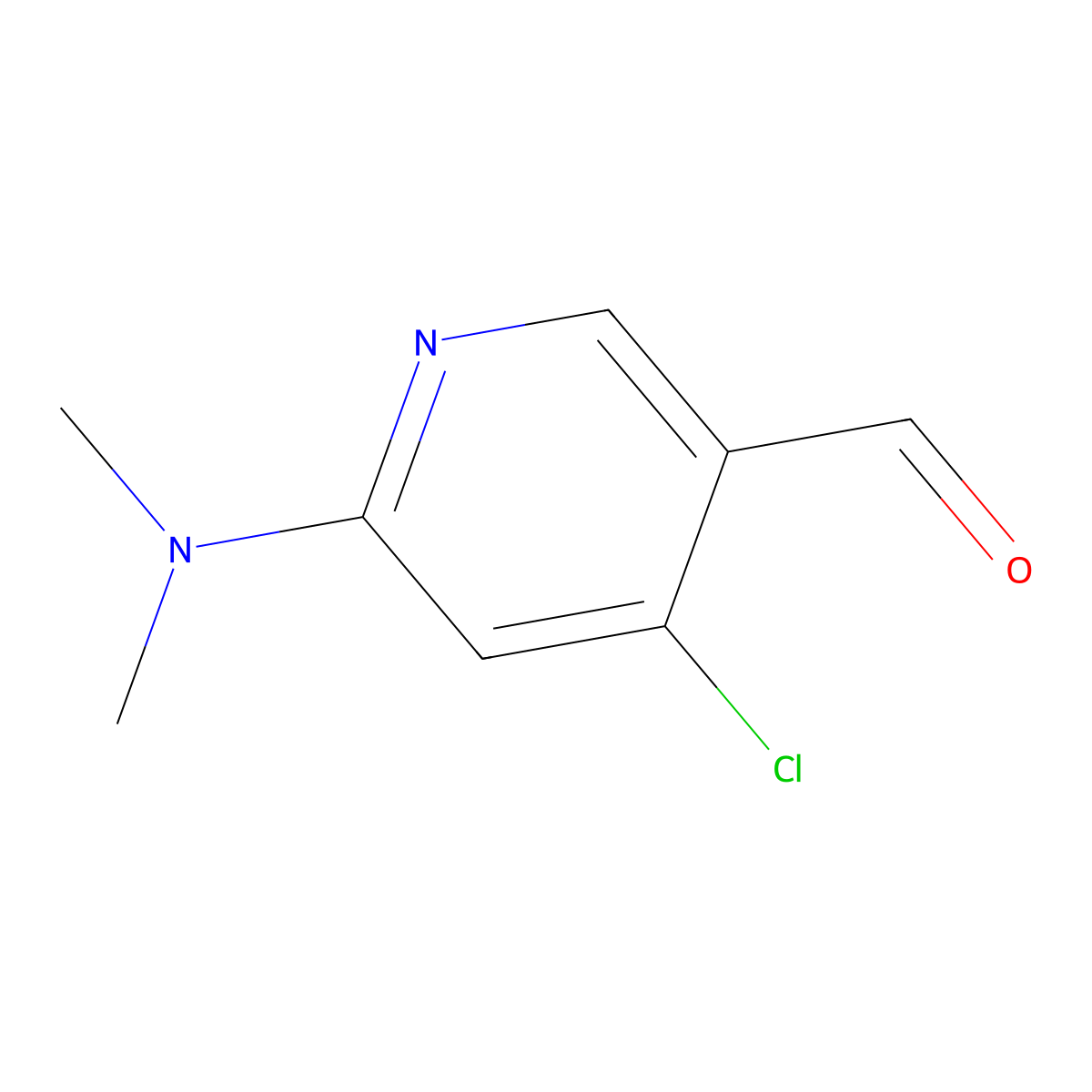 4-Chloro-6-(dimethylamino)pyridine-3-carbaldehyde molecular structure, CAS 1289109-38-1