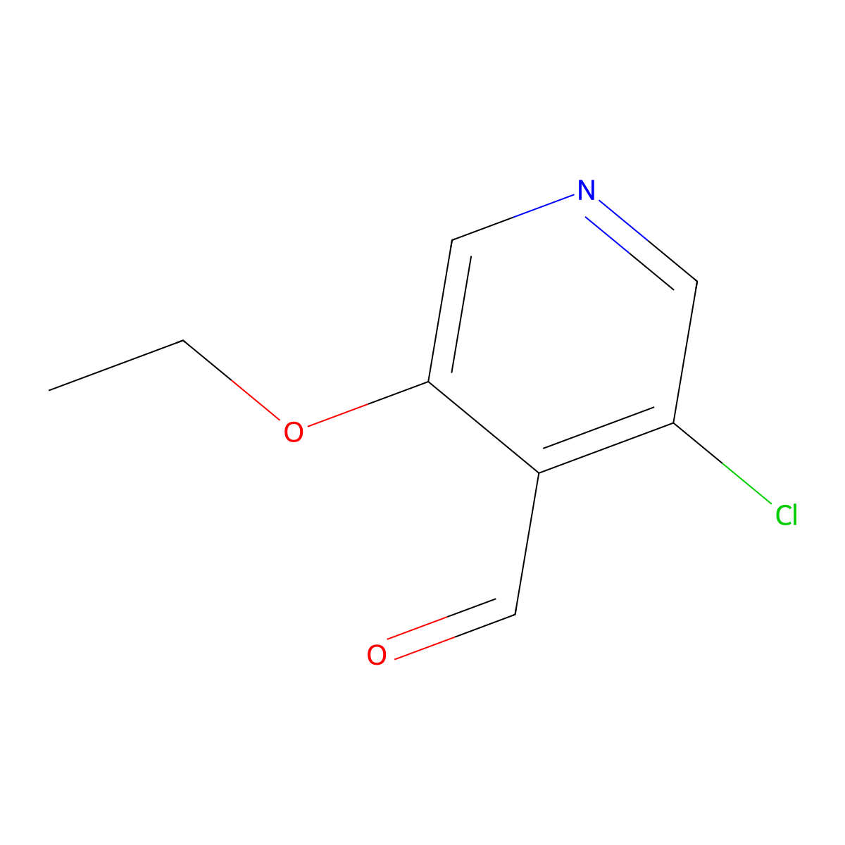 3-Chloro-5-ethoxyisonicotinaldehyde molecular structure, CAS 1289110-00-4