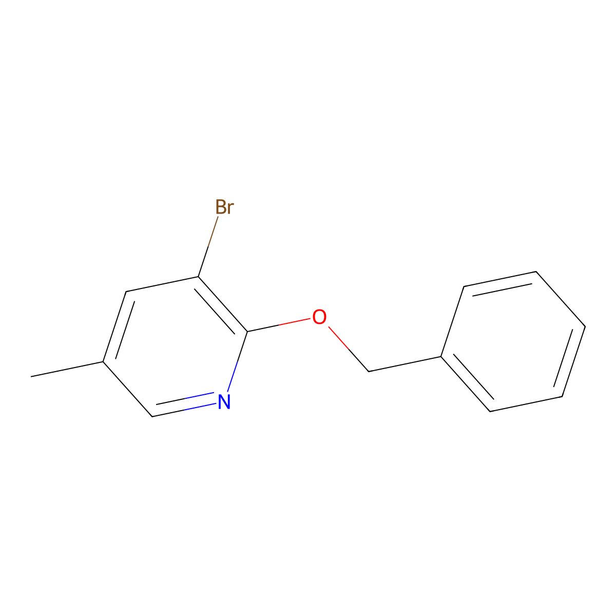 2-(Benzyloxy)-3-bromo-5-methylpyridine molecular structure, CAS 1289112-12-4