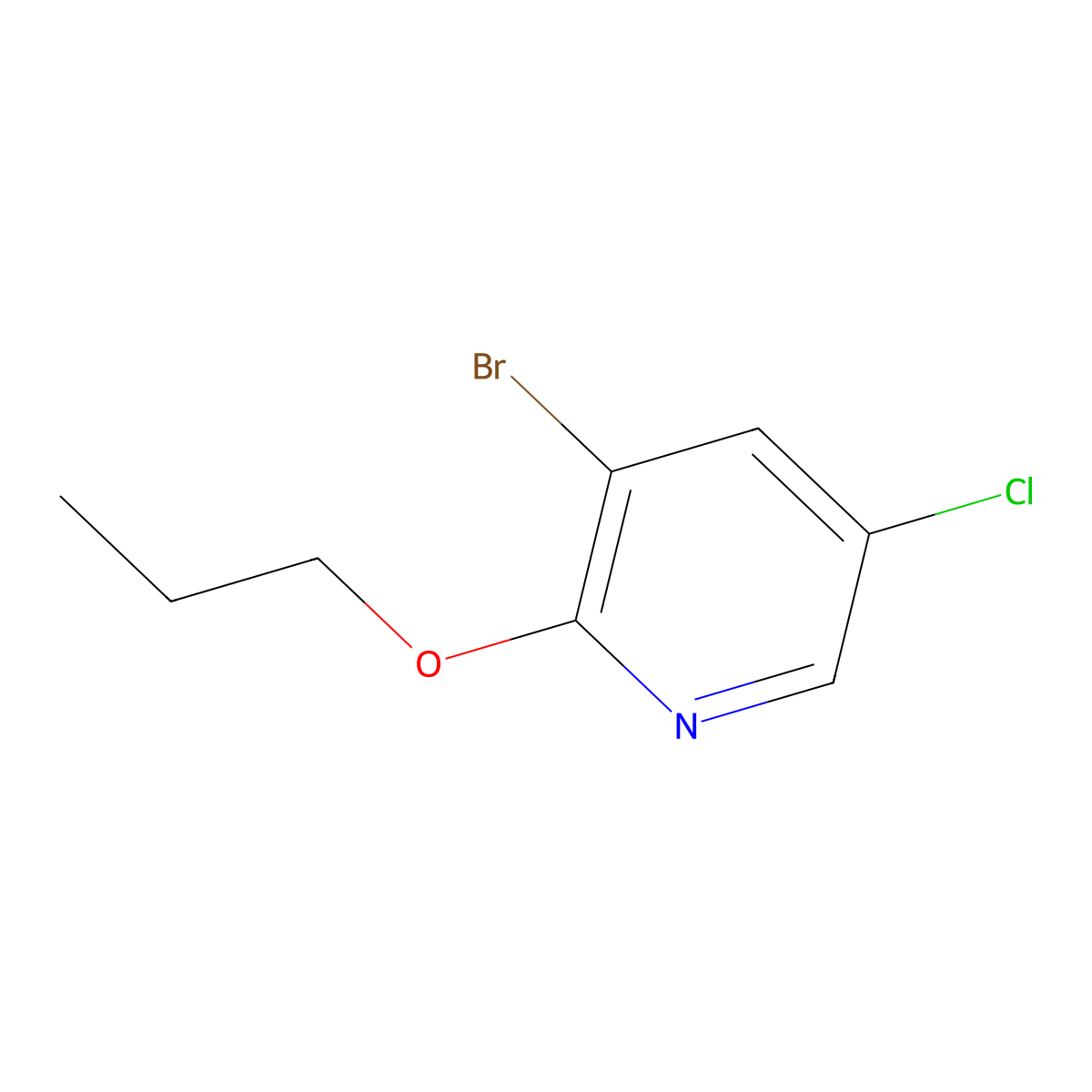 3-Bromo-5-chloro-2-propoxypyridine molecular structure, CAS 1289113-22-9
