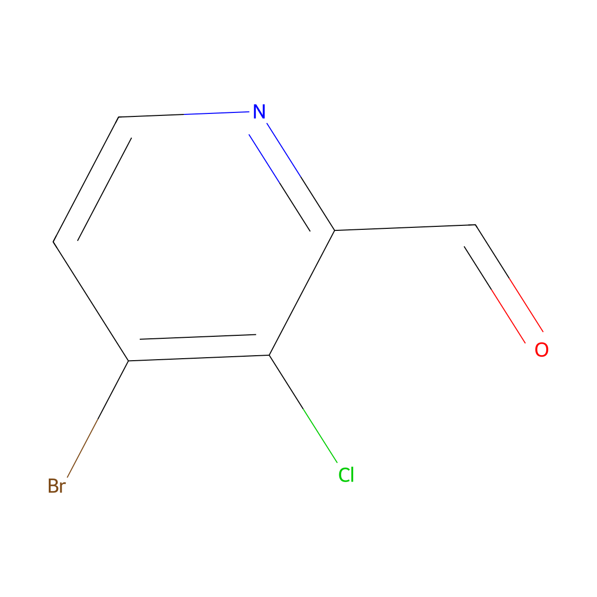 4-Bromo-3-chloropicolinaldehyde molecular structure, CAS 1289114-25-5