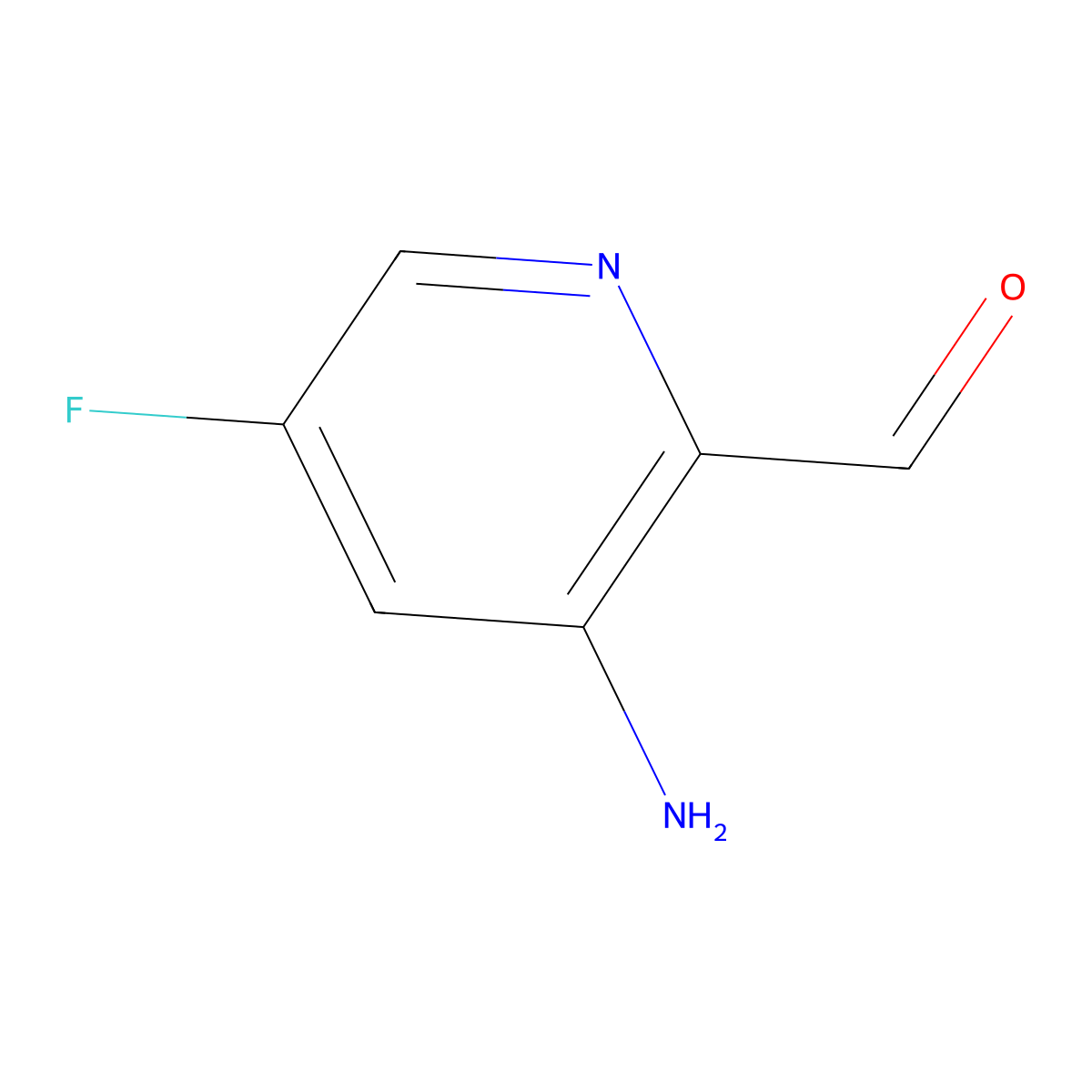 3-Amino-5-fluoropyridine-2-carbaldehyde molecular structure, CAS 1289114-66-4