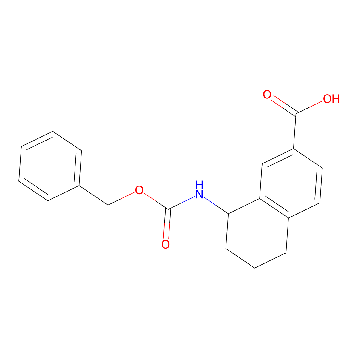 8-{[(Benzyloxy)carbonyl]amino}-5,6,7,8-tetrahydronaphthalene-2-carboxylic acid molecular structure, CAS 1289116-31-9