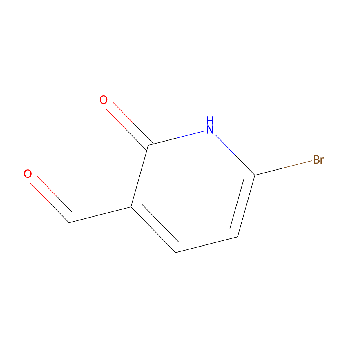 6-Bromo-2-hydroxynicotinaldehyde molecular structure, CAS 1289118-74-6