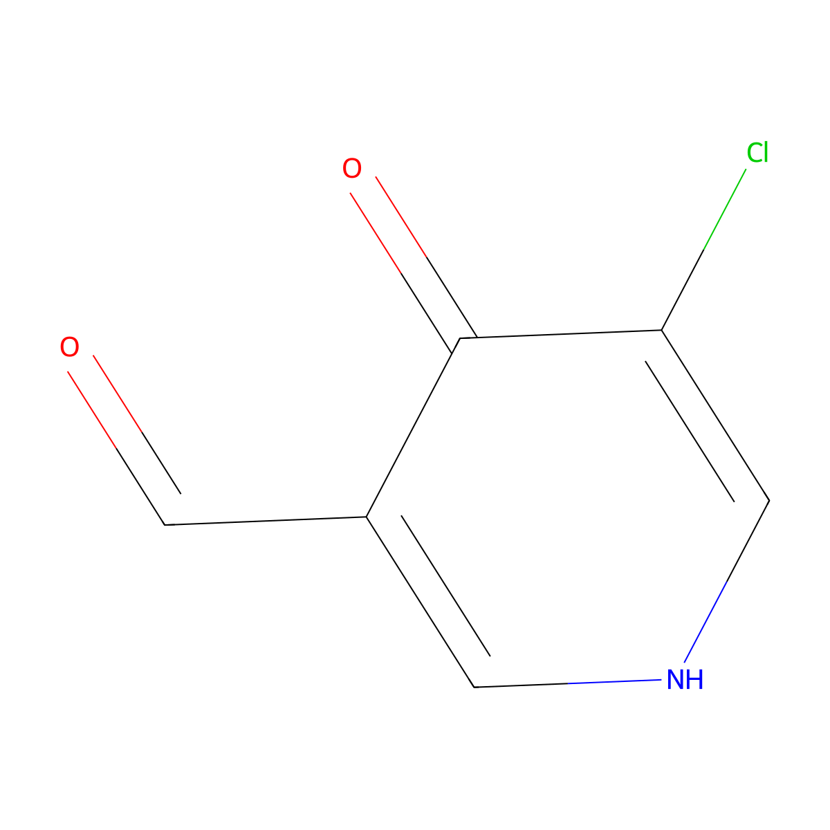 5-Chloro-4-hydroxypyridine-3-carbaldehyde molecular structure, CAS 1289120-32-6
