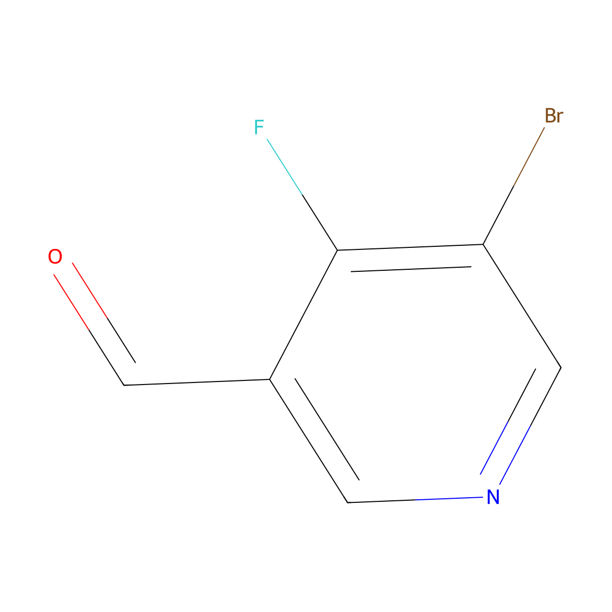 5-Bromo-4-fluoronicotinaldehyde molecular structure, CAS 1289120-46-2