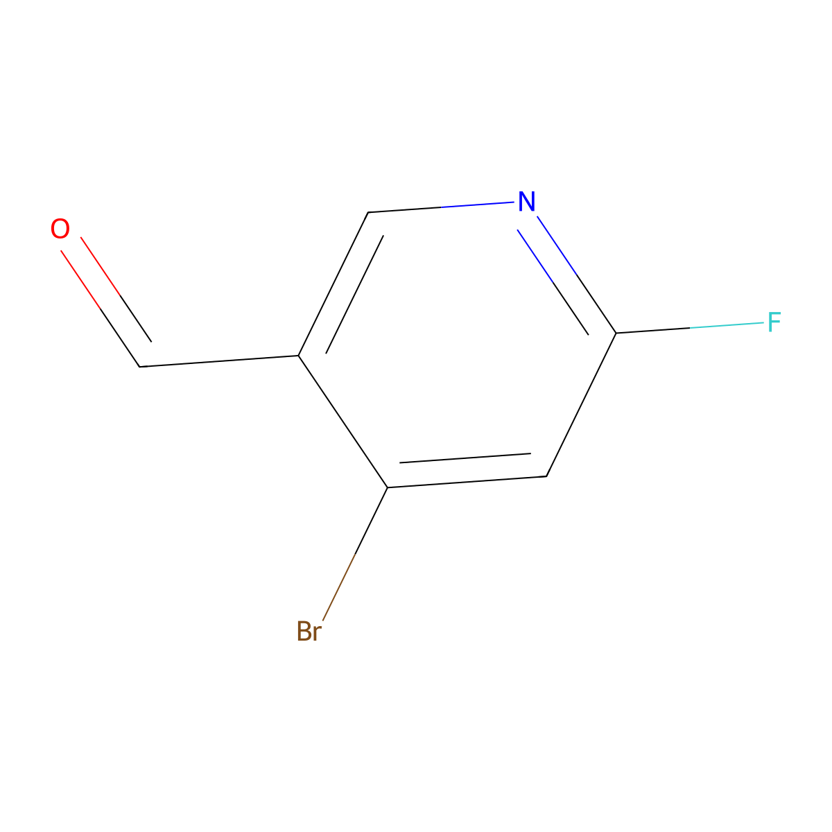 4-Bromo-6-fluoronicotinaldehyde molecular structure, CAS 1289121-12-5