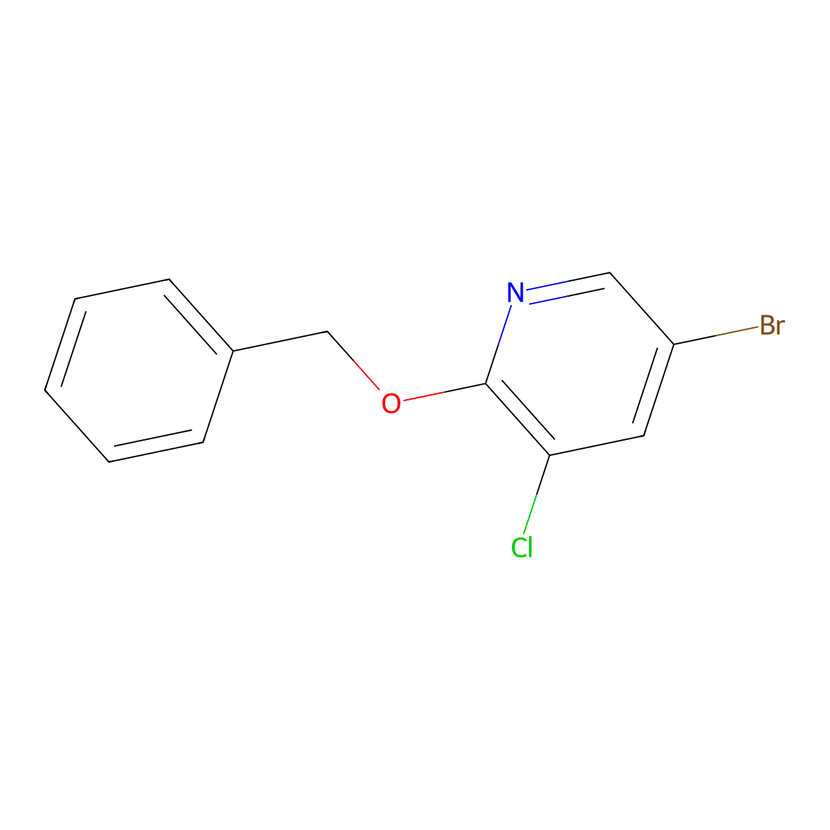 2-(Benzyloxy)-5-bromo-3-chloropyridine molecular structure, CAS 1289121-39-6