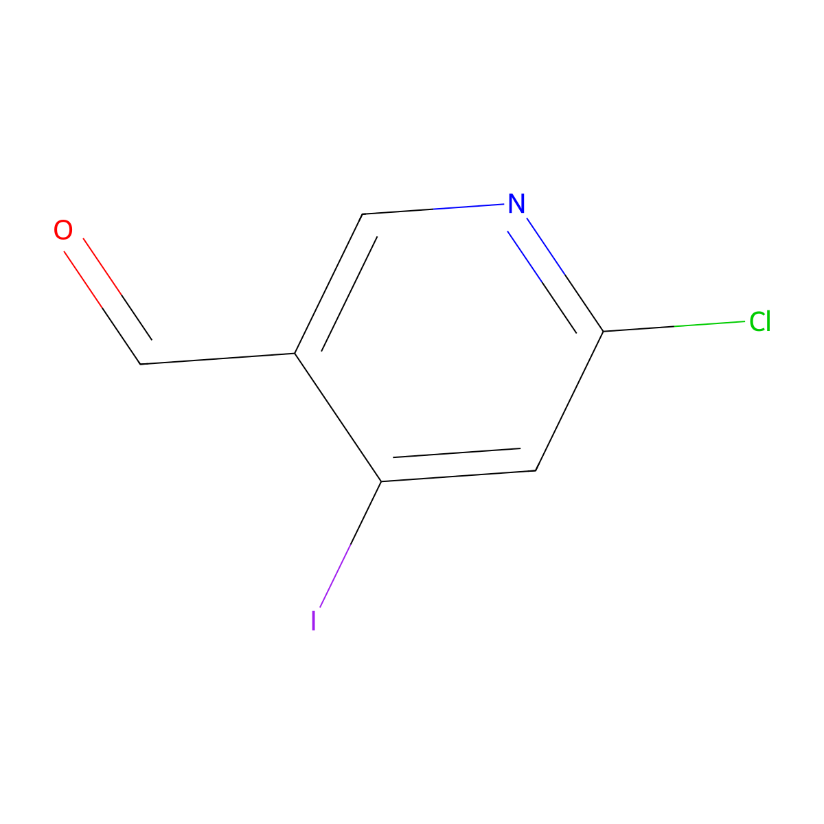 6-Chloro-4-iodonicotinaldehyde molecular structure, CAS 1289121-44-3